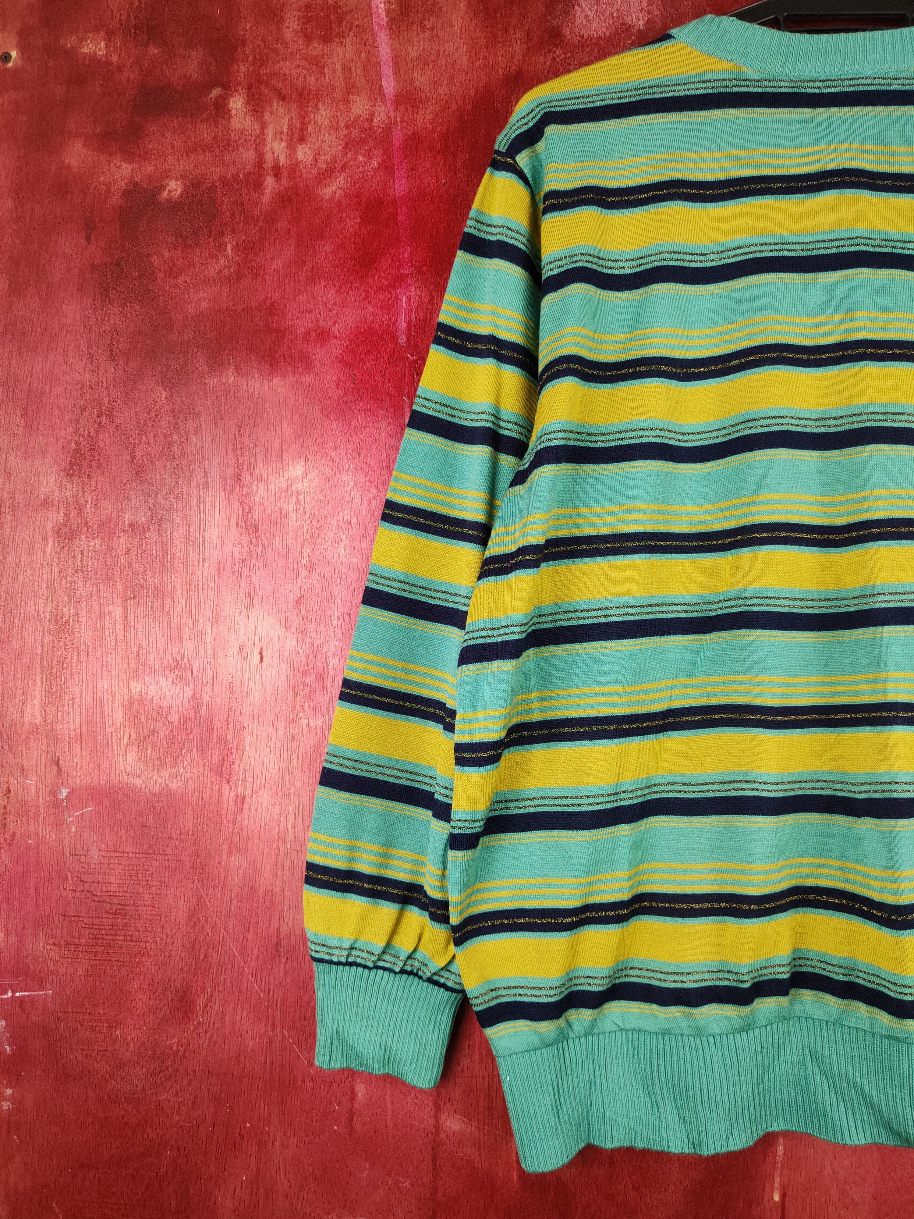 Vintage Corso Green Mustard Knitwear Cardigan #S1051 Size XL / US 12-14 / IT 48-50 - 7 Thumbnail