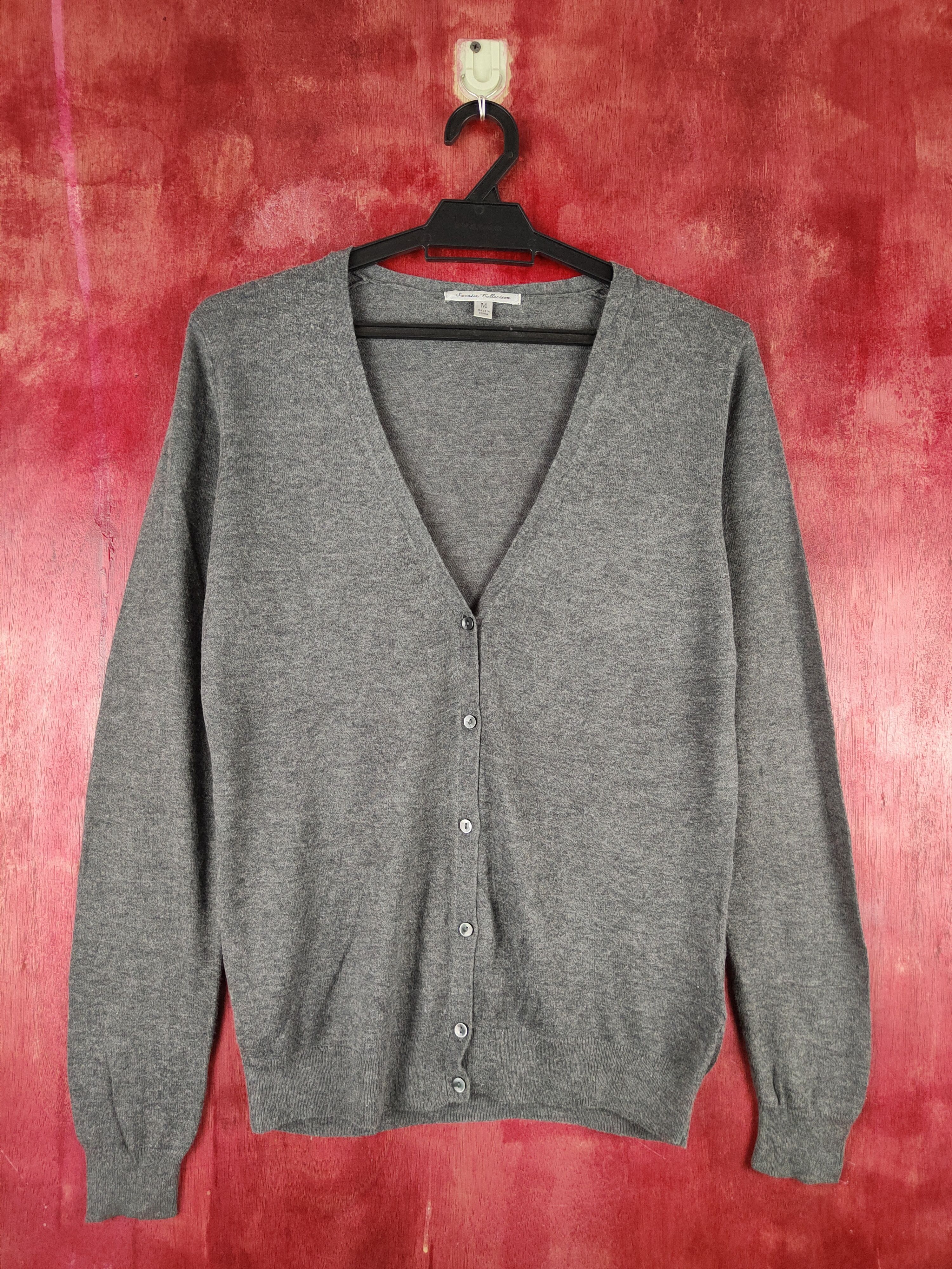 Japanese Brand × Uniqlo Uniqlo Dark Gray Knitwear Cardigan #S1052 Size M / US 6-8 / IT 42-44 - 1 Thumbnail