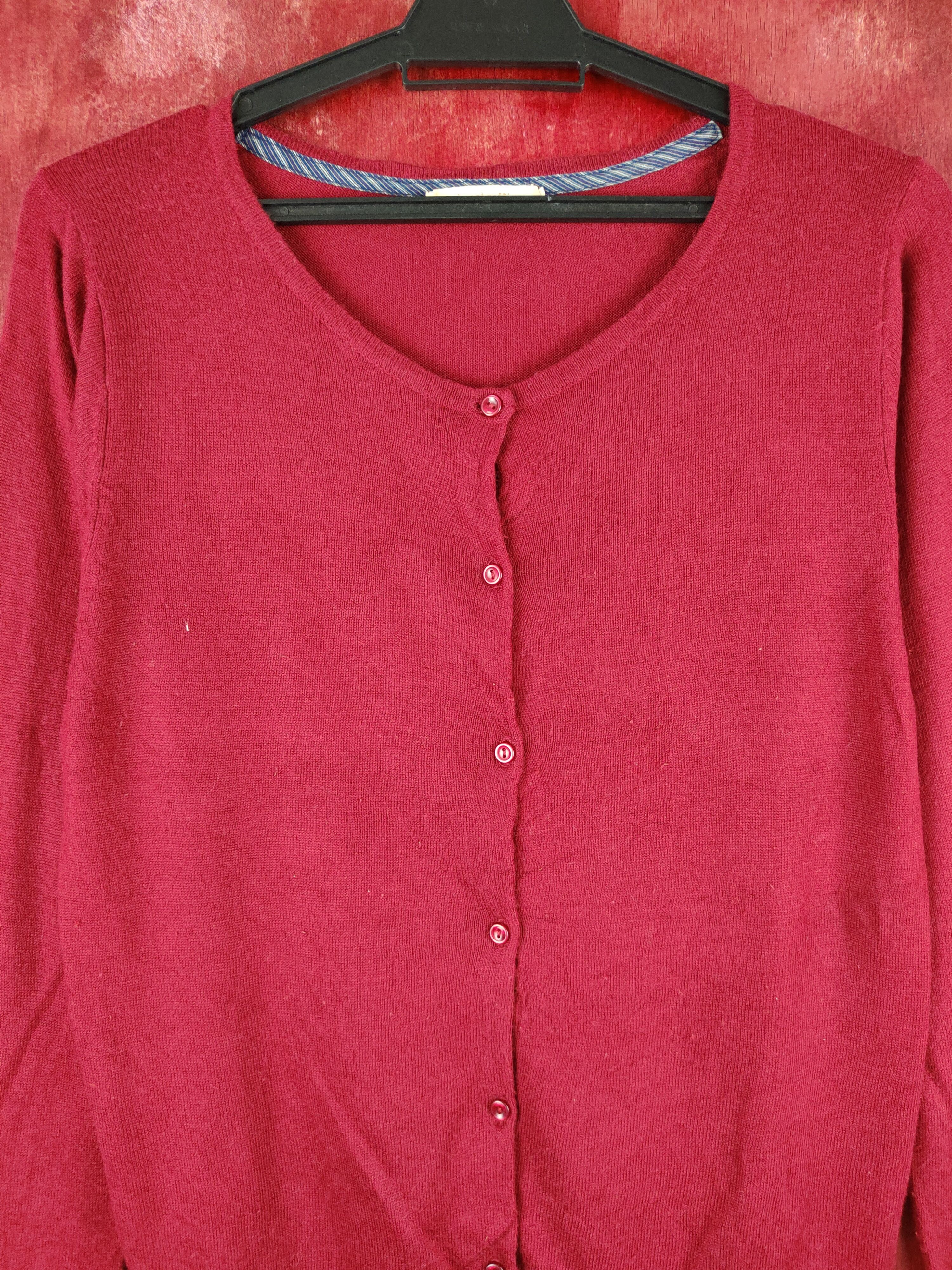 Japanese Brand Chocol Raffine Robe Cherry Red Knitwear Cardigan #S1053 Size M / US 6-8 / IT 42-44 - 2 Thumbnail