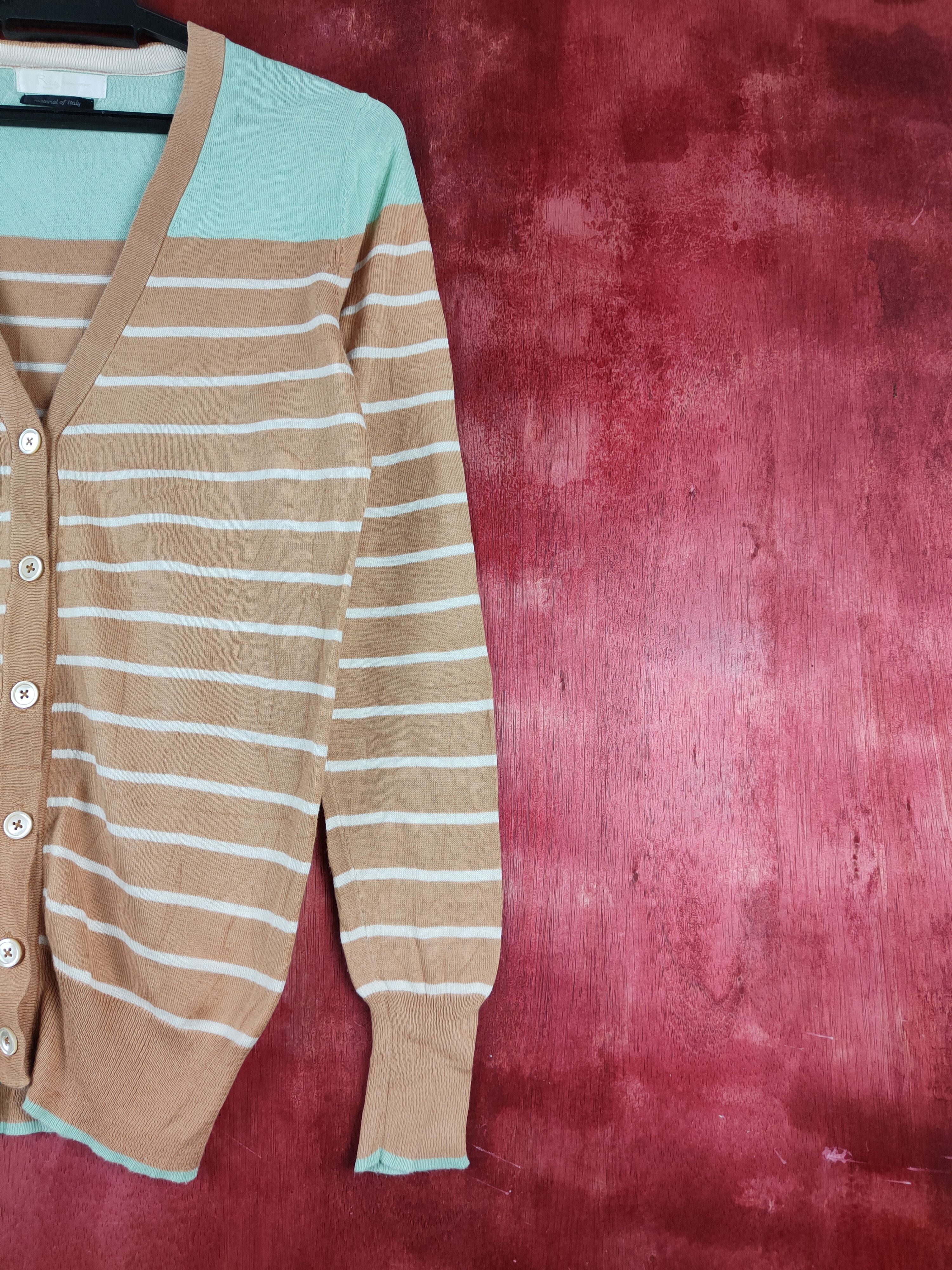 Japanese Brand Ray Beams Brown Knitwear Cardigan #S1054 Size M / US 6-8 / IT 42-44 - 5 Thumbnail