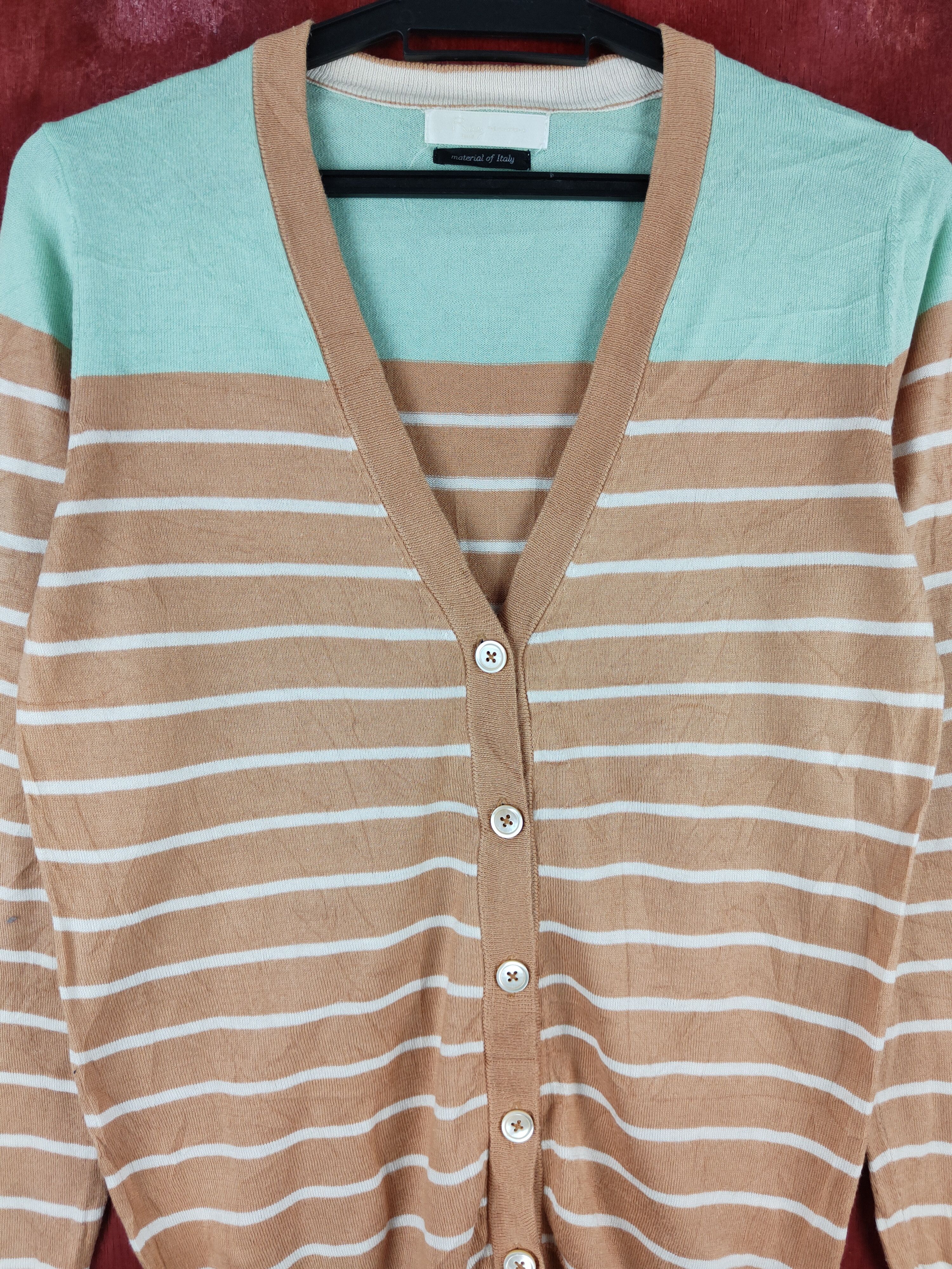 Japanese Brand Ray Beams Brown Knitwear Cardigan #S1054 Size M / US 6-8 / IT 42-44 - 2 Thumbnail