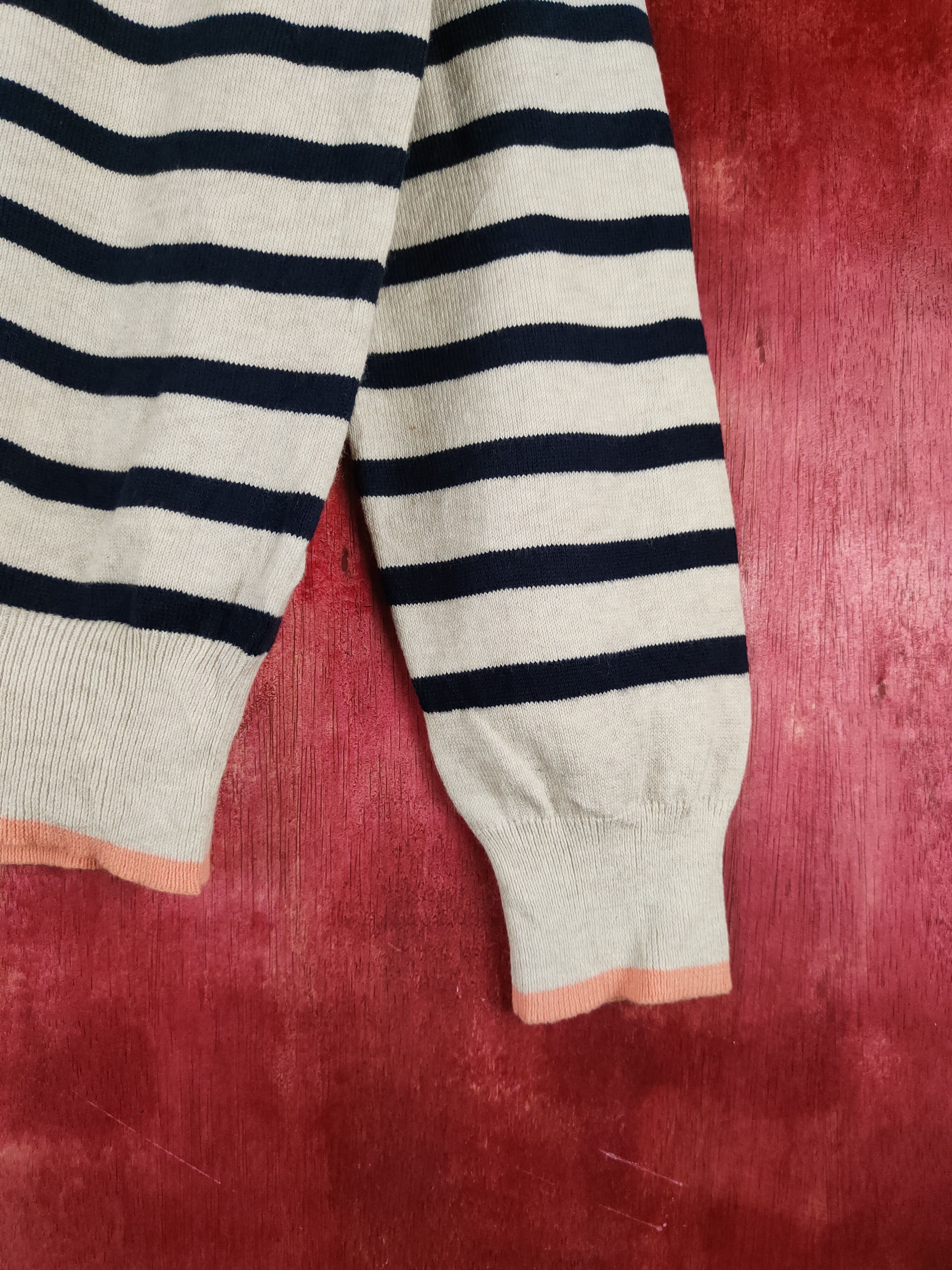 GU GU Navy Cream Stripe Knitwear Cardigan #S1056 Size S / US 4 / IT 40 - 6 Thumbnail