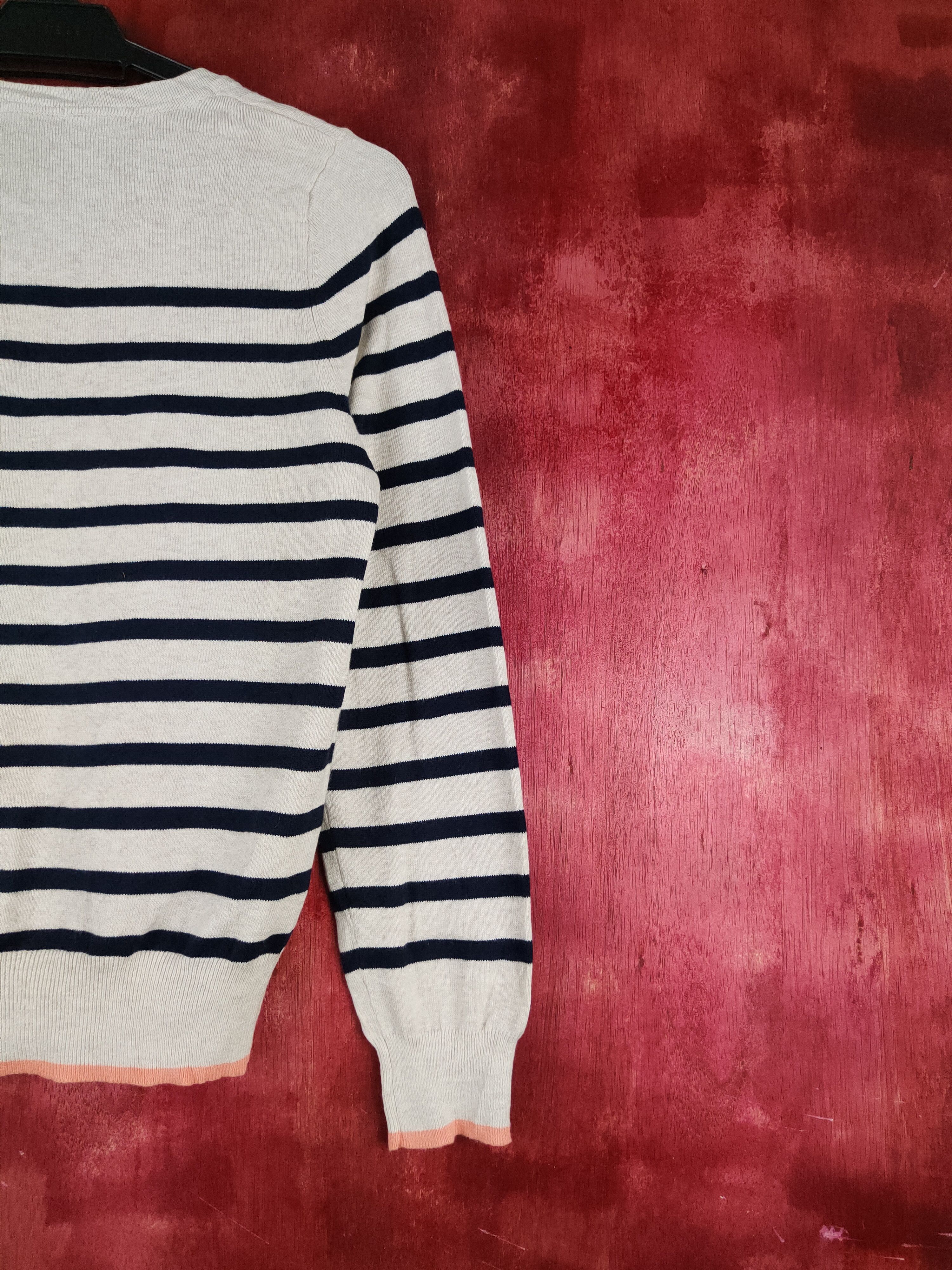 GU GU Navy Cream Stripe Knitwear Cardigan #S1056 Size S / US 4 / IT 40 - 9 Thumbnail
