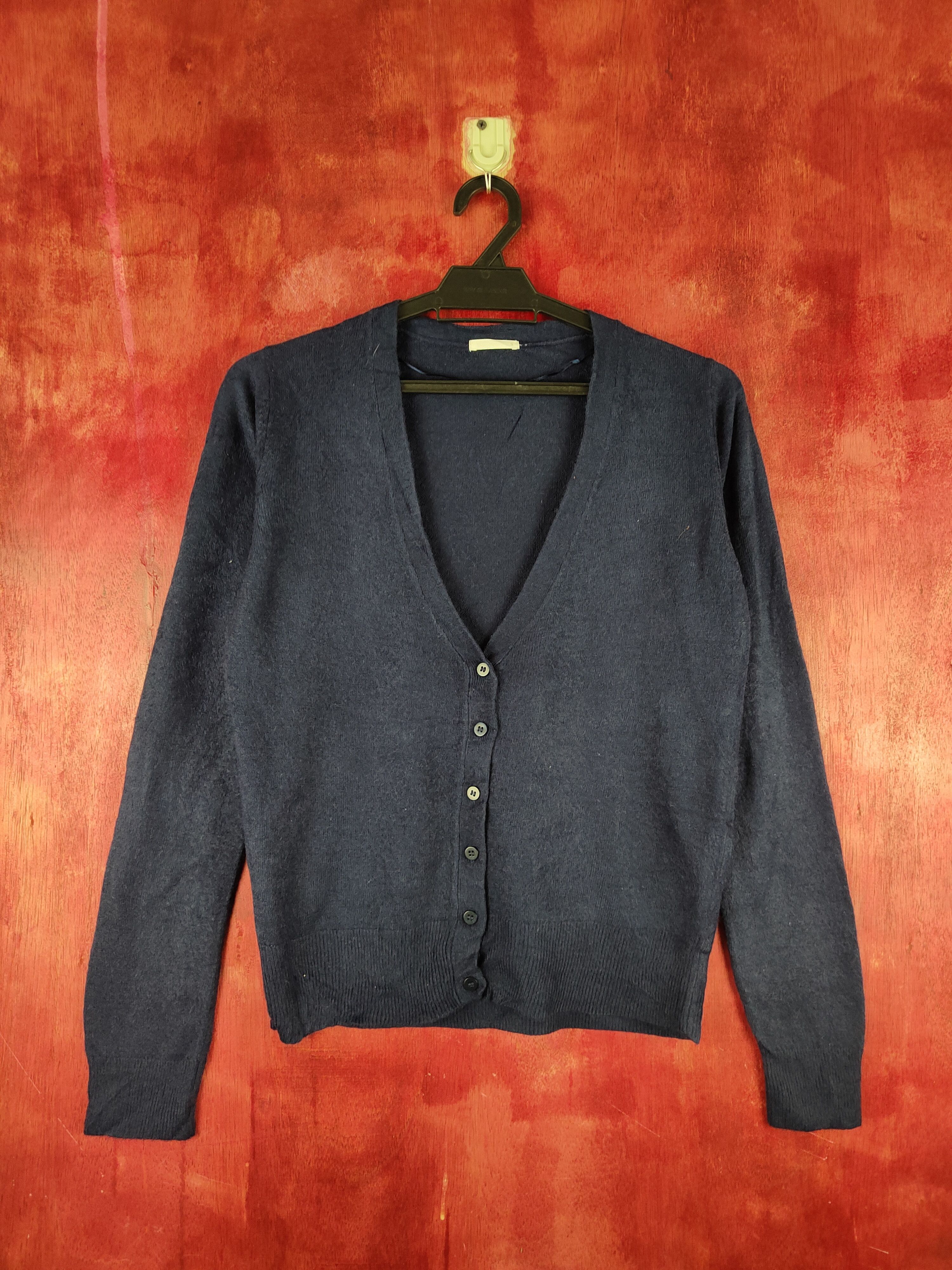 GU GU Navy Knitwear Cardigan vintage #S1057 Size M / US 6-8 / IT 42-44 - 1 Thumbnail