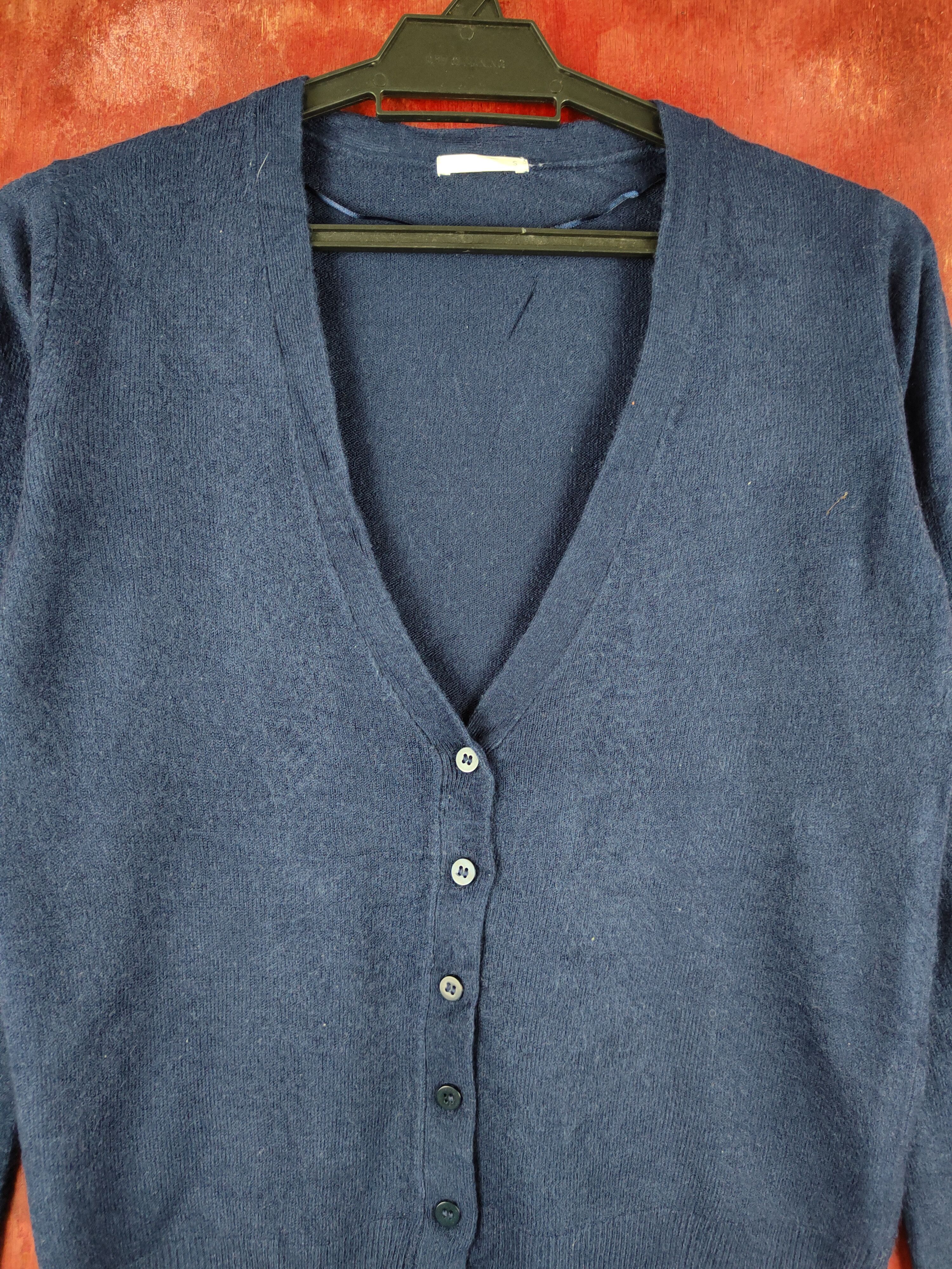 GU GU Navy Knitwear Cardigan vintage #S1057 Size M / US 6-8 / IT 42-44 - 2 Thumbnail
