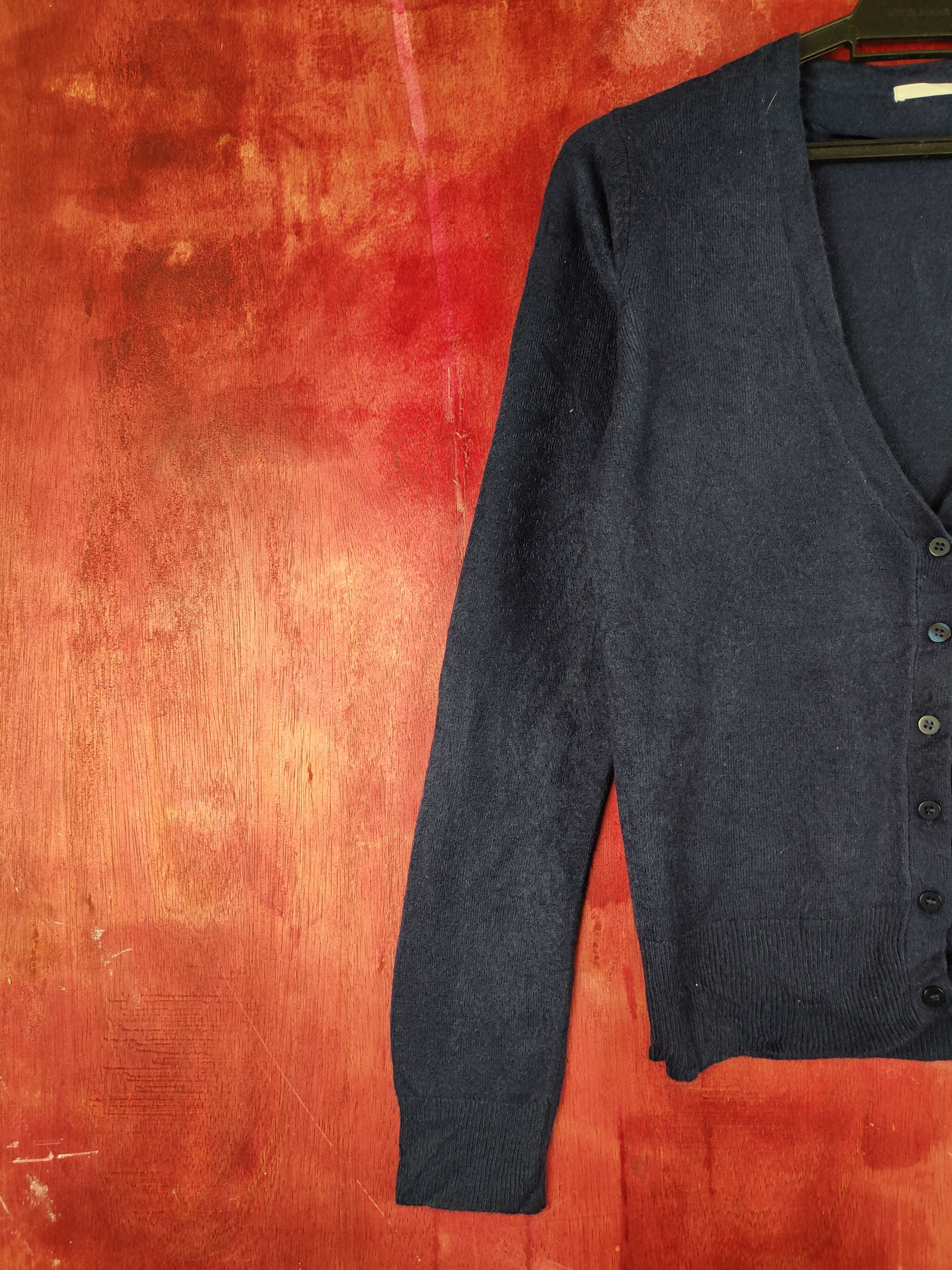 GU GU Navy Knitwear Cardigan vintage #S1057 Size M / US 6-8 / IT 42-44 - 3 Thumbnail