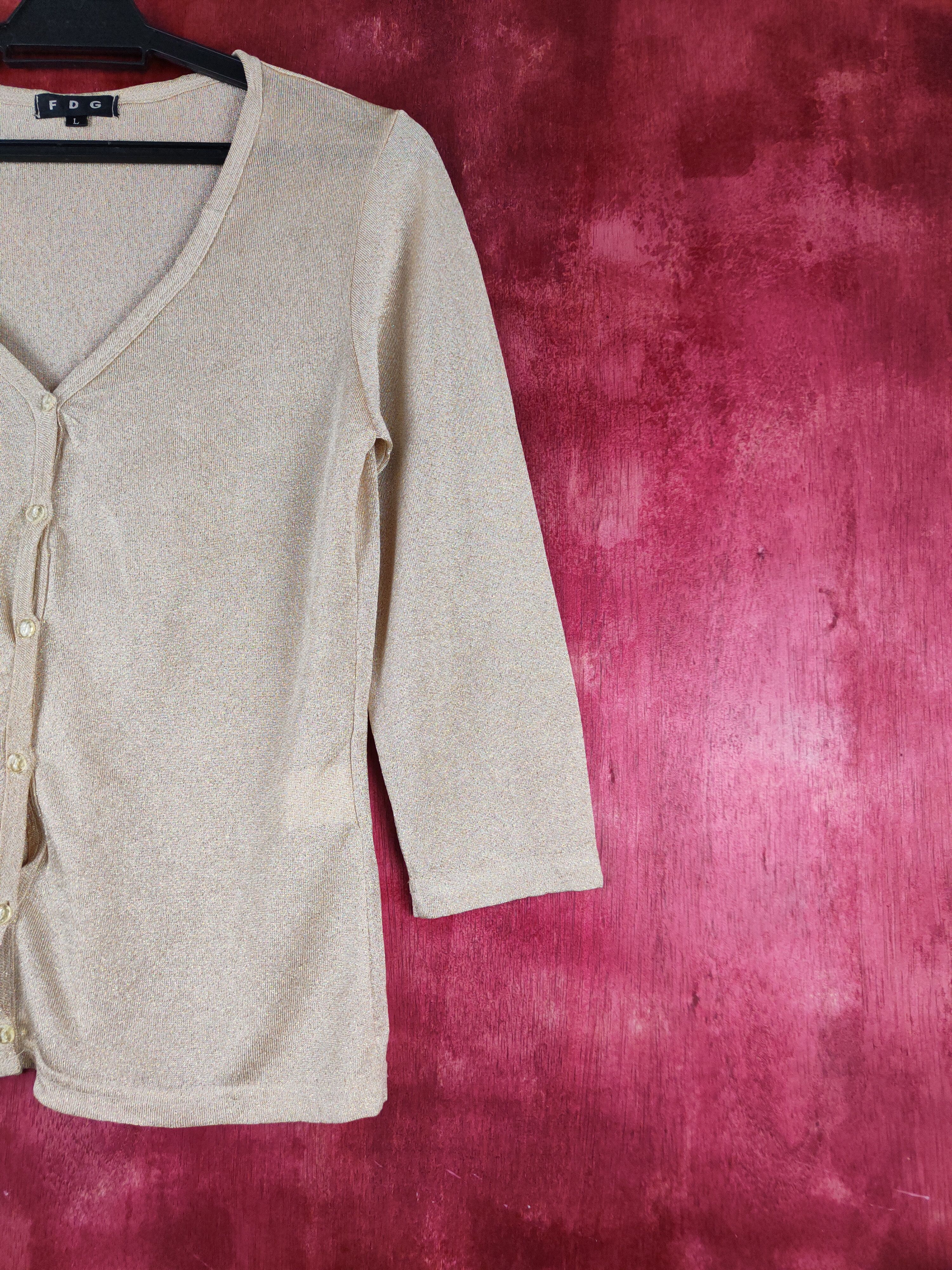 Japanese Brand × Vintage FDG Gold Shining Cardigan #S1059 Size M / US 6-8 / IT 42-44 - 5 Thumbnail