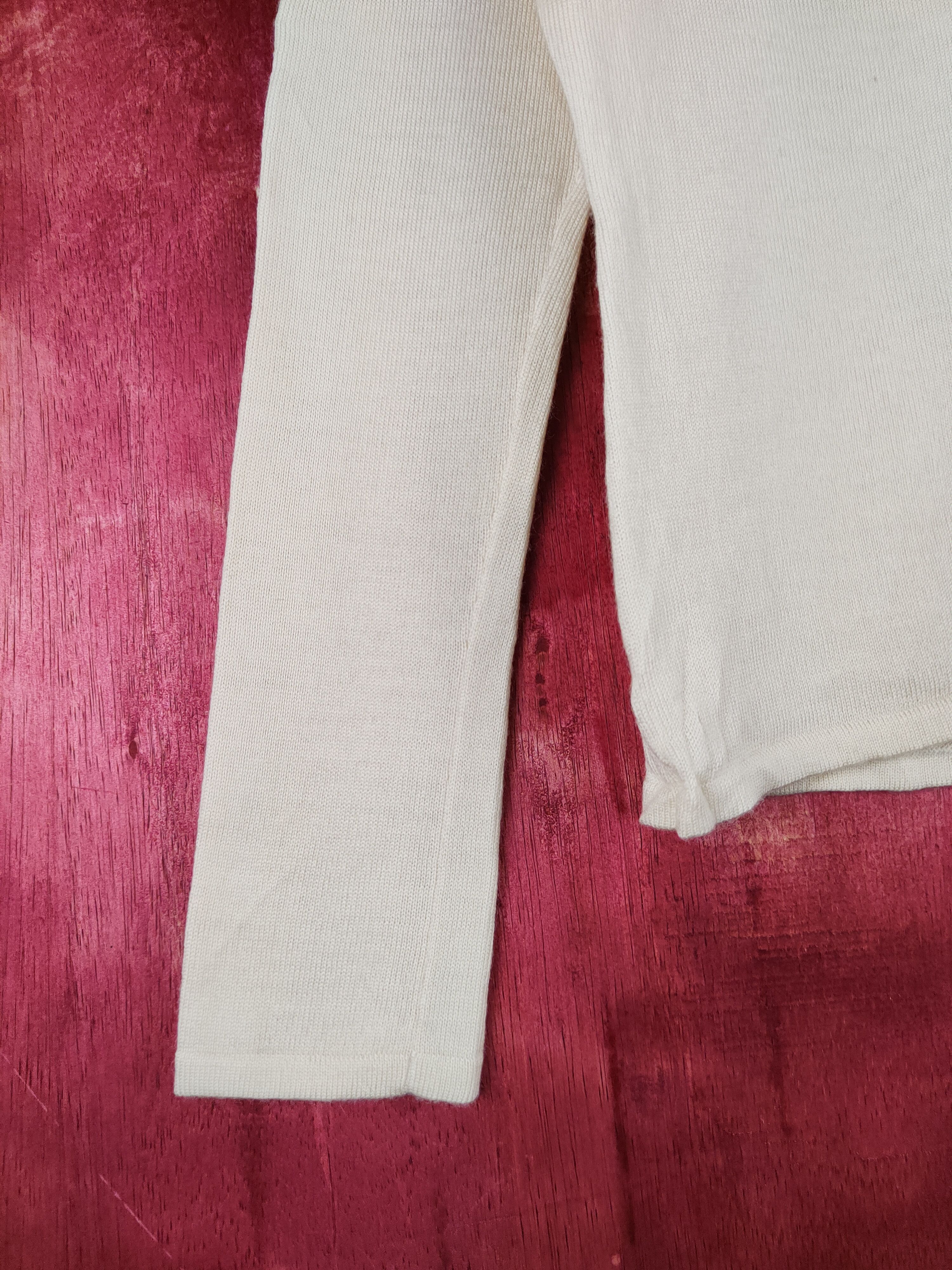 Japanese Brand Elle Planete Cream Knitwear Cardigan #S1060 Size S / US 4 / IT 40 - 4 Thumbnail