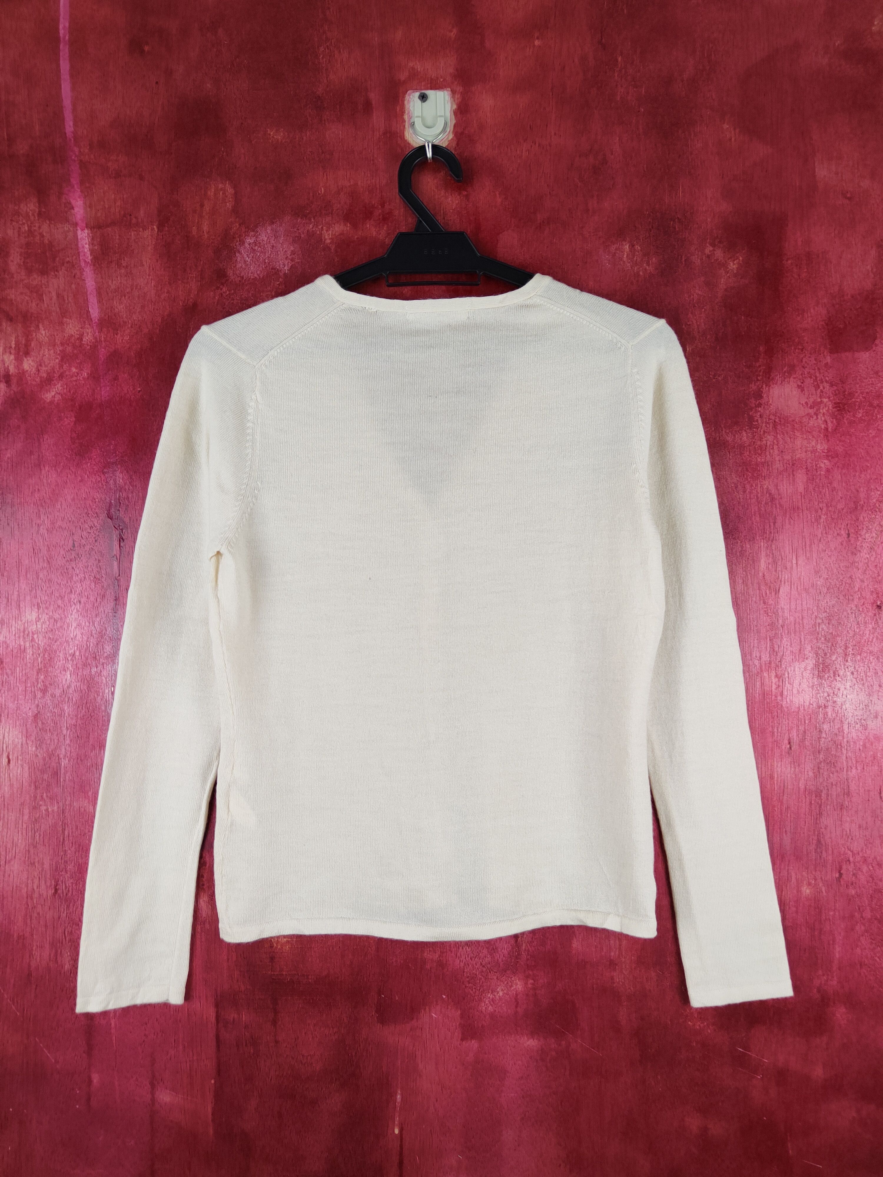 Japanese Brand Elle Planete Cream Knitwear Cardigan #S1060 Size S / US 4 / IT 40 - 7 Thumbnail