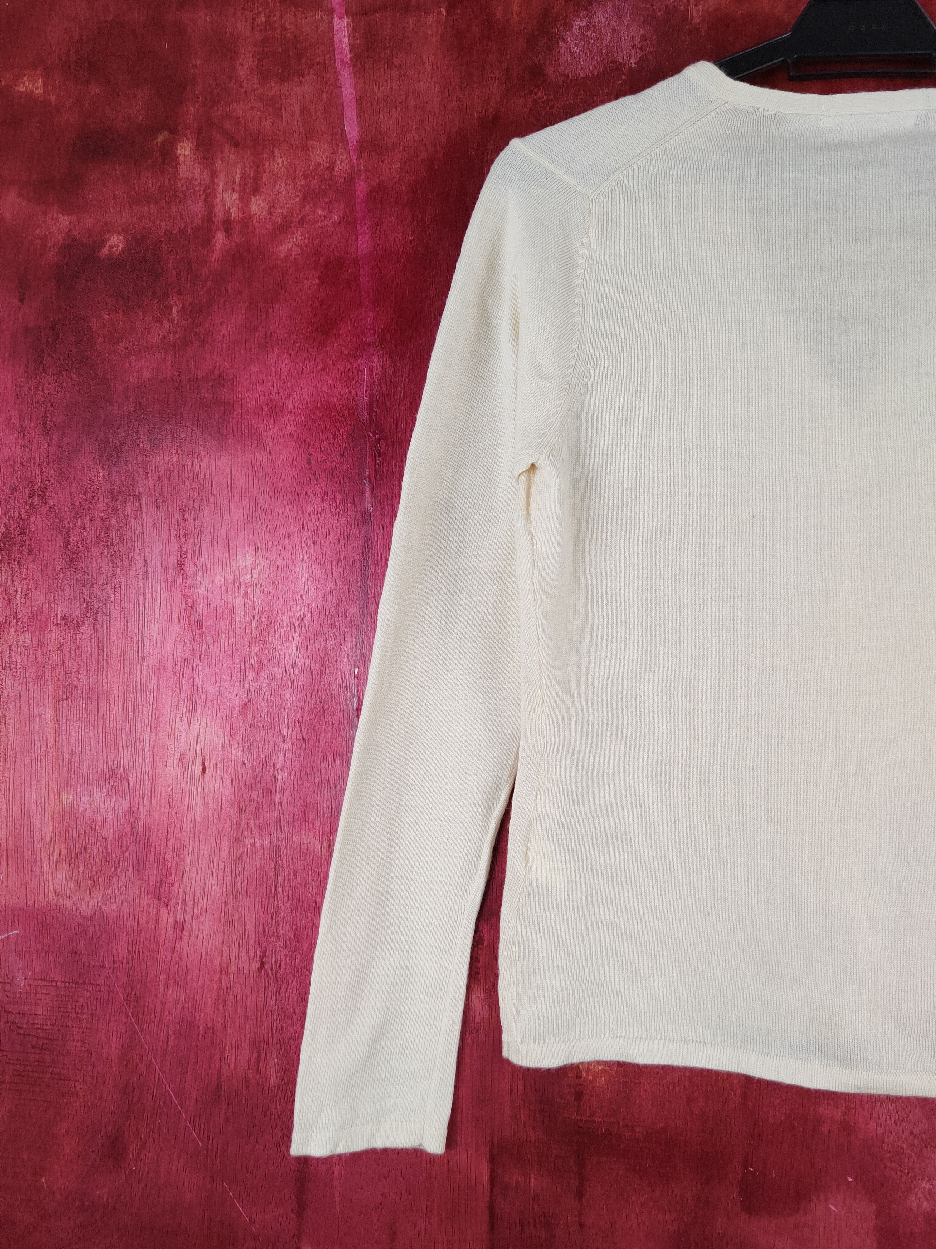 Japanese Brand Elle Planete Cream Knitwear Cardigan #S1060 Size S / US 4 / IT 40 - 8 Thumbnail