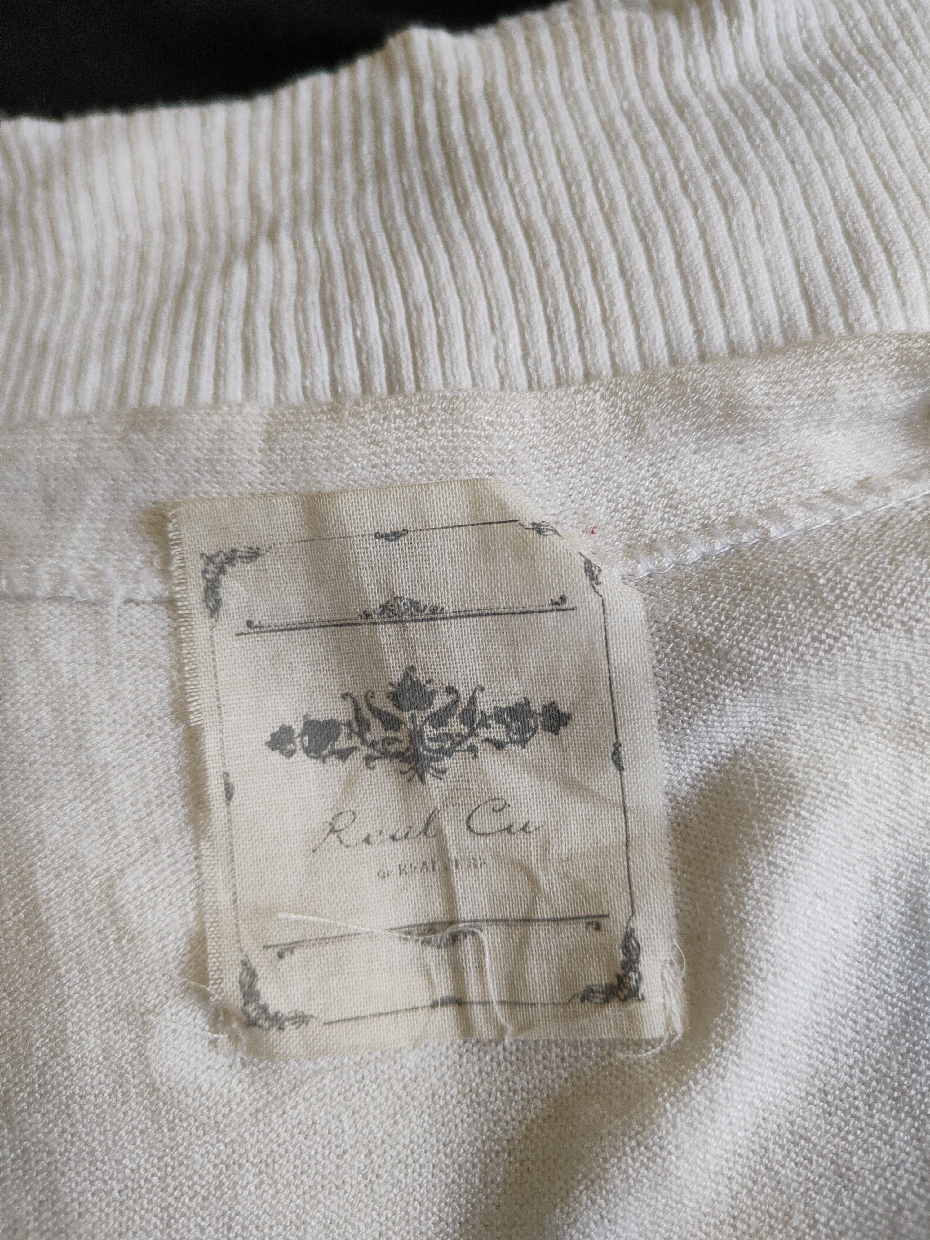 Japanese Brand Real Cu White embroidered Flowers Knitwear Cardigan #S1062 Size M / US 6-8 / IT 42-44 - 14 Thumbnail