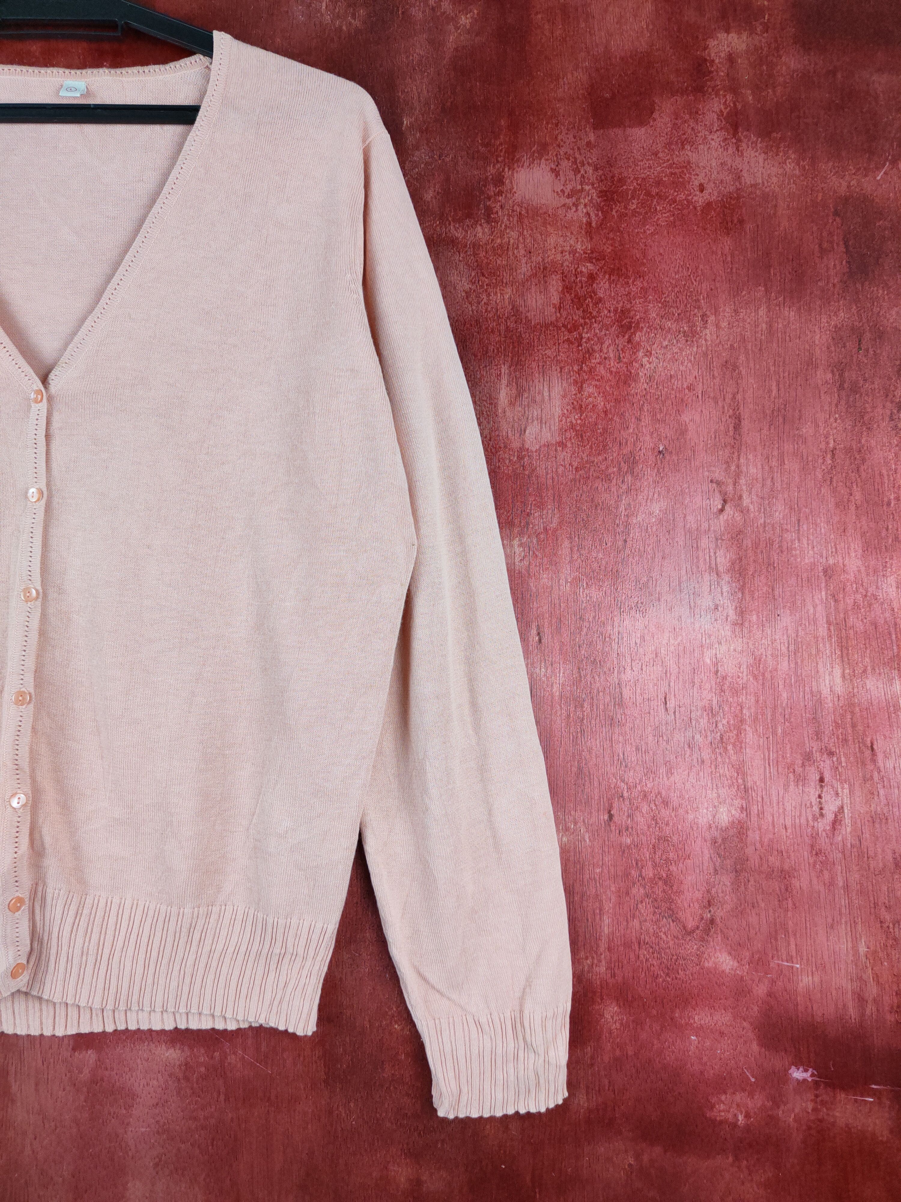 Japanese Brand × Uniqlo Uniqlo Peach Knitwear Cardigan vintage japan #S1063 Size L / US 10 / IT 46 - 5 Thumbnail