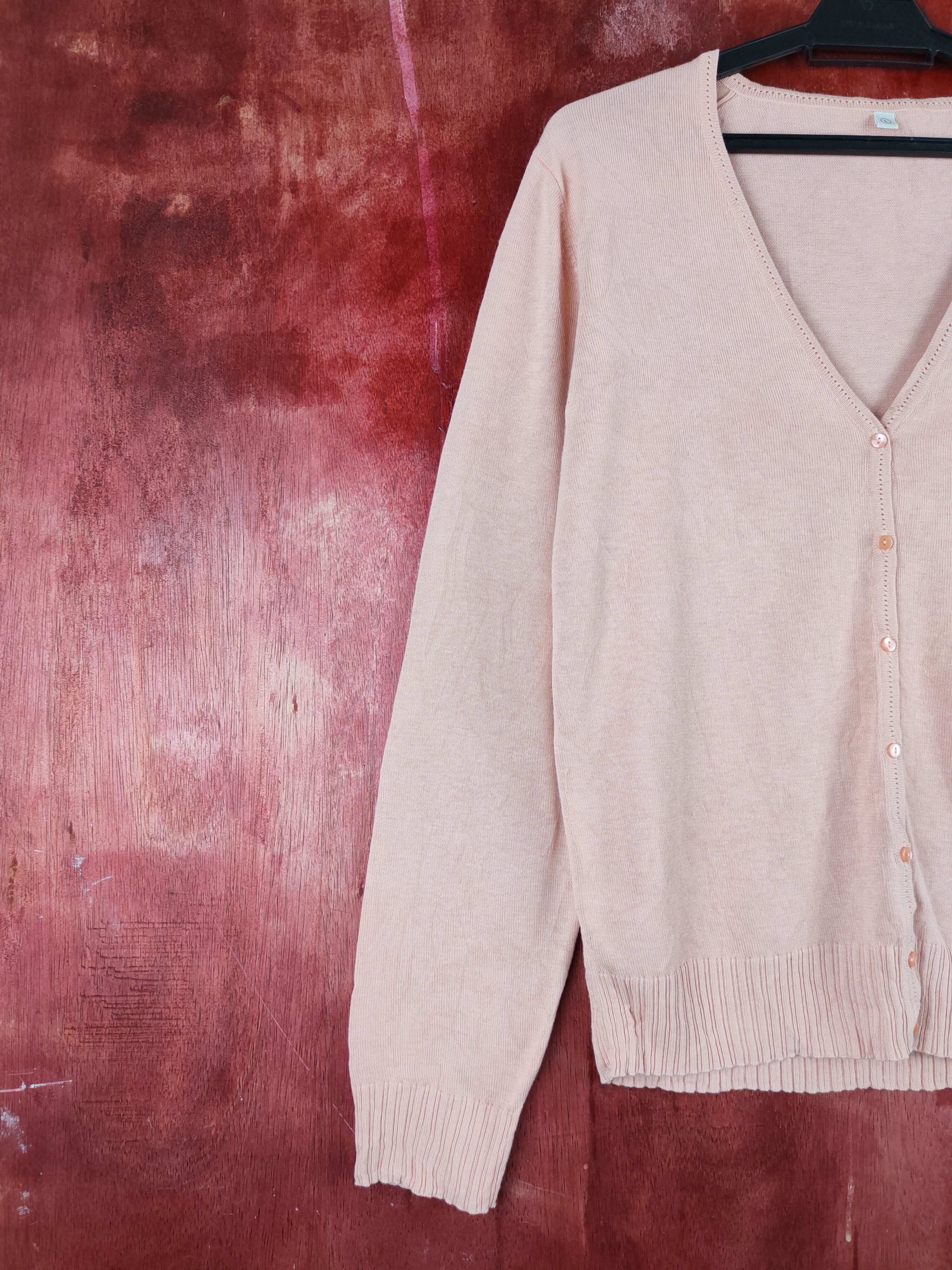 Japanese Brand × Uniqlo Uniqlo Peach Knitwear Cardigan vintage japan #S1063 Size L / US 10 / IT 46 - 3 Thumbnail