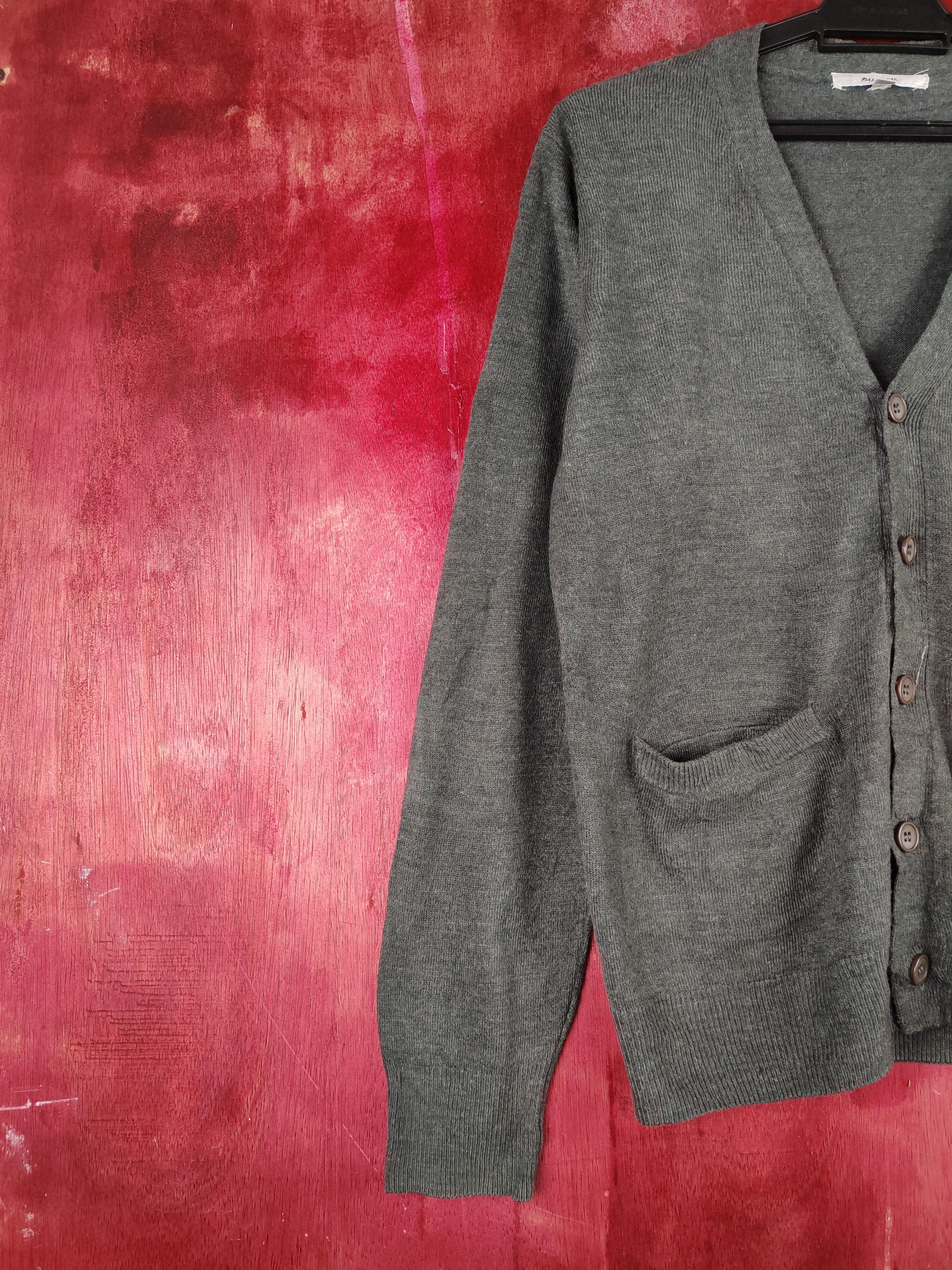 Japanese Brand Full Lite Dark Gray Knitwear Cardigan #S1064 Size M / US 6-8 / IT 42-44 - 3 Thumbnail