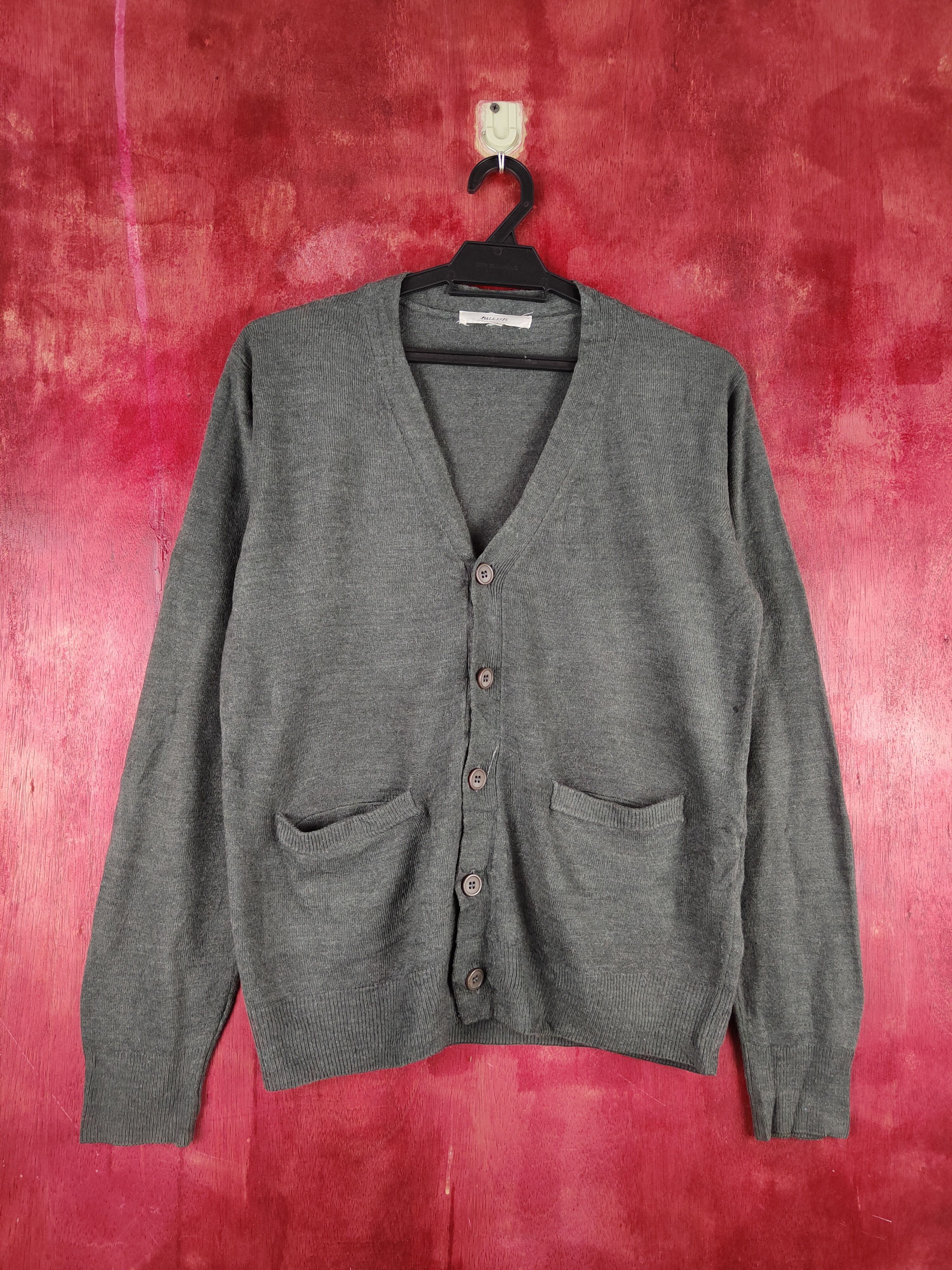 Japanese Brand Full Lite Dark Gray Knitwear Cardigan #S1064 Size M / US 6-8 / IT 42-44 - 1 Thumbnail