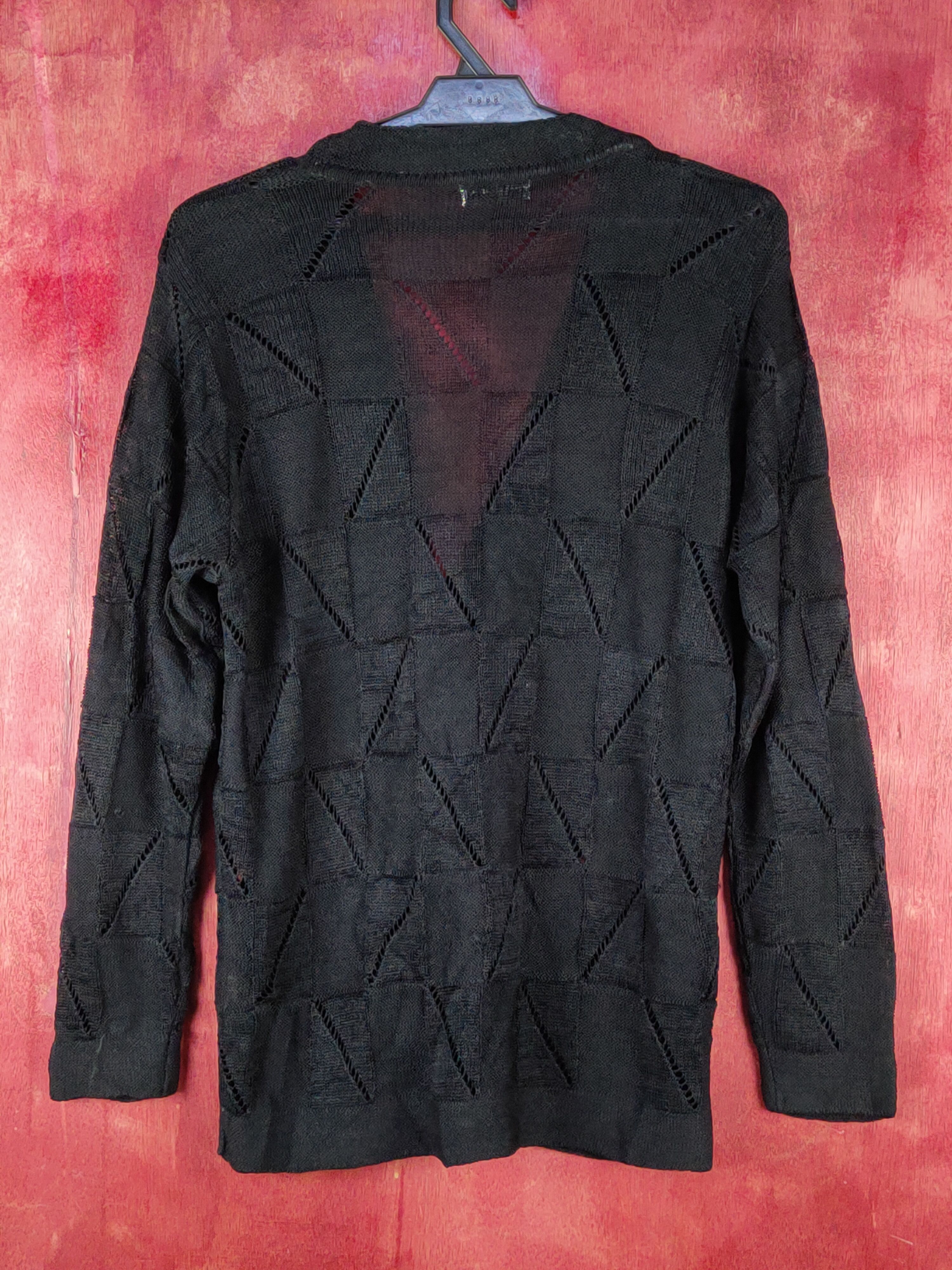 Japanese Brand Fredune-Kobe japan Crochet Meshnet Knitwear Cardigan #S1067 Size US L / EU 52-54 / 3 - 5 Thumbnail