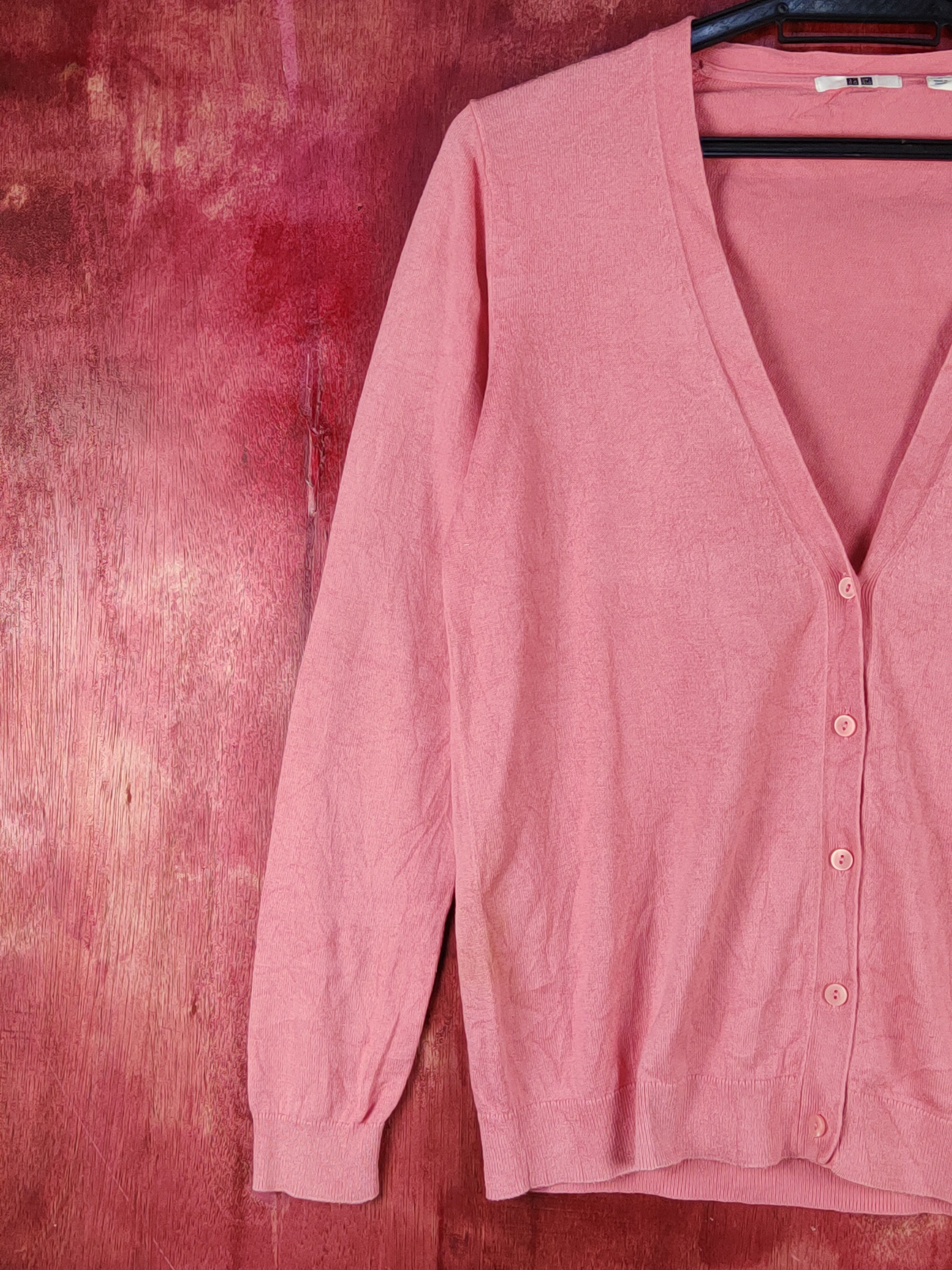 Japanese Brand × Uniqlo Uniqlo Pink Knitwear Cardigan #S1069 Size M / US 6-8 / IT 42-44 - 3 Thumbnail