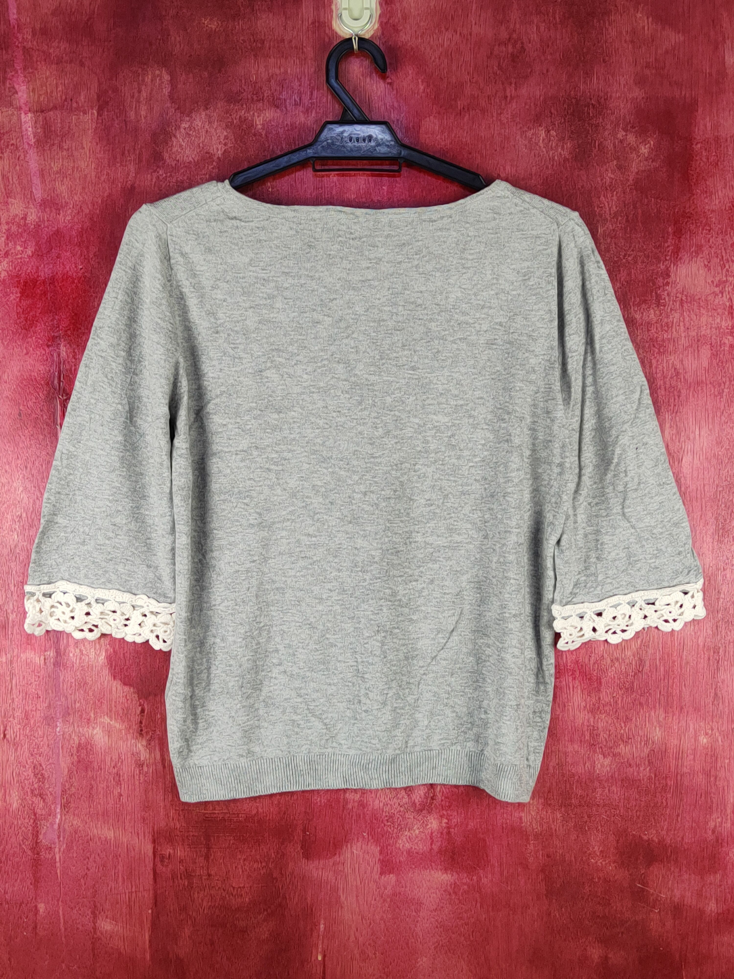 Japanese Brand × Vintage Earth Music & Ecology Gray Knitwear Cardigan #S1070 Size S / US 4 / IT 40 - 7 Thumbnail