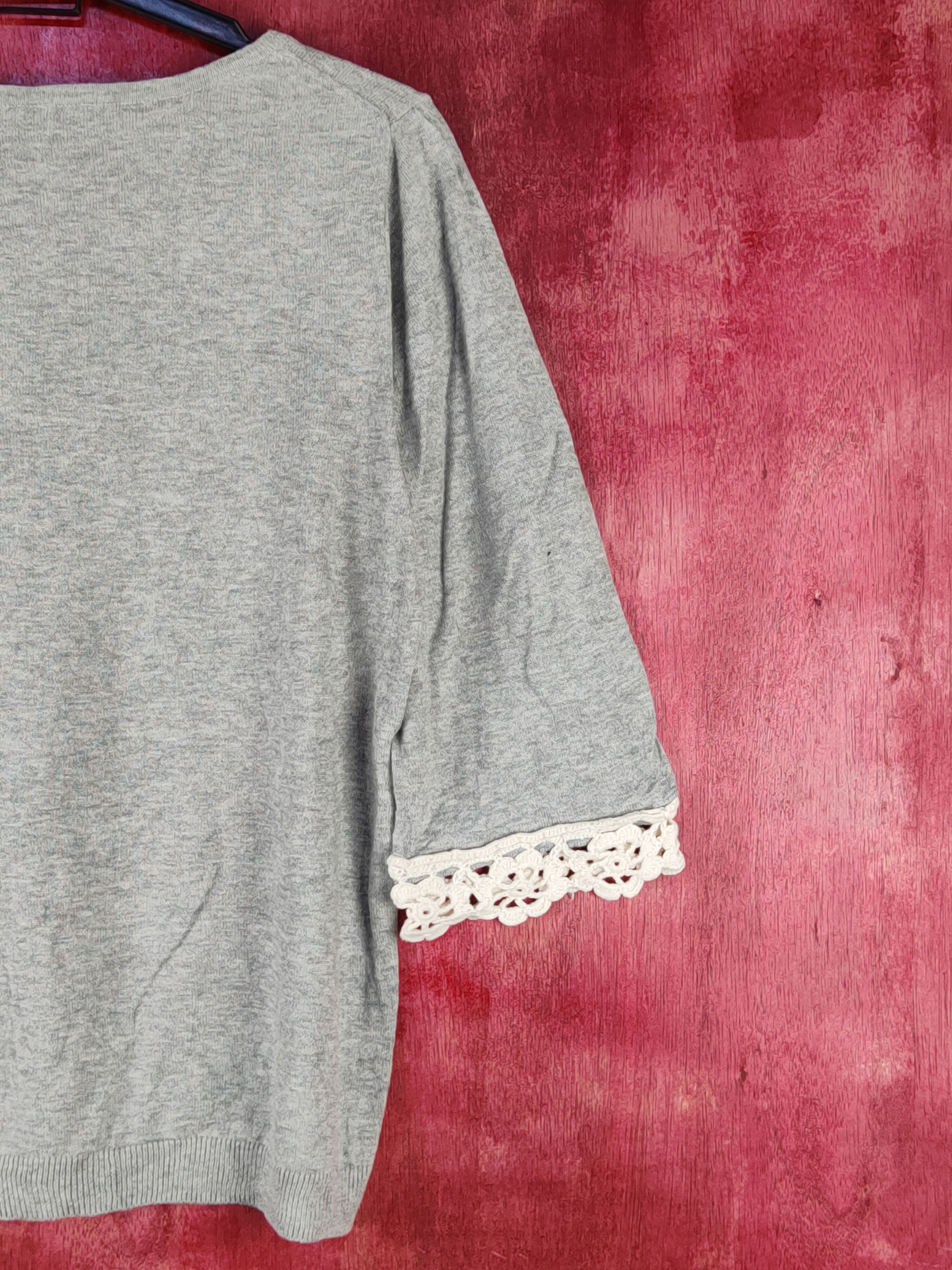 Japanese Brand × Vintage Earth Music & Ecology Gray Knitwear Cardigan #S1070 Size S / US 4 / IT 40 - 9 Thumbnail