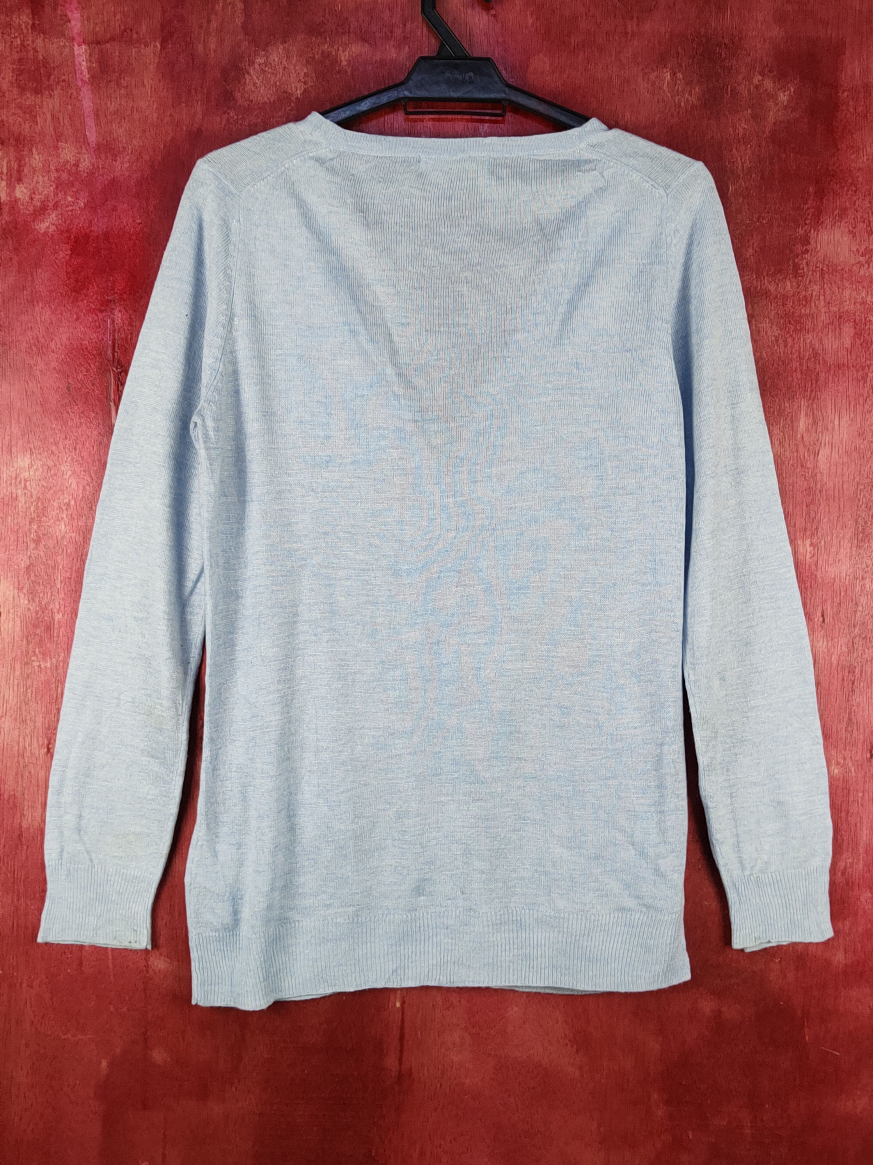 Japanese Brand × Vintage Comfo-Strain vintage Baby Blue Knitwear Cardigan #S1071 Size M / US 6-8 / IT 42-44 - 7 Thumbnail
