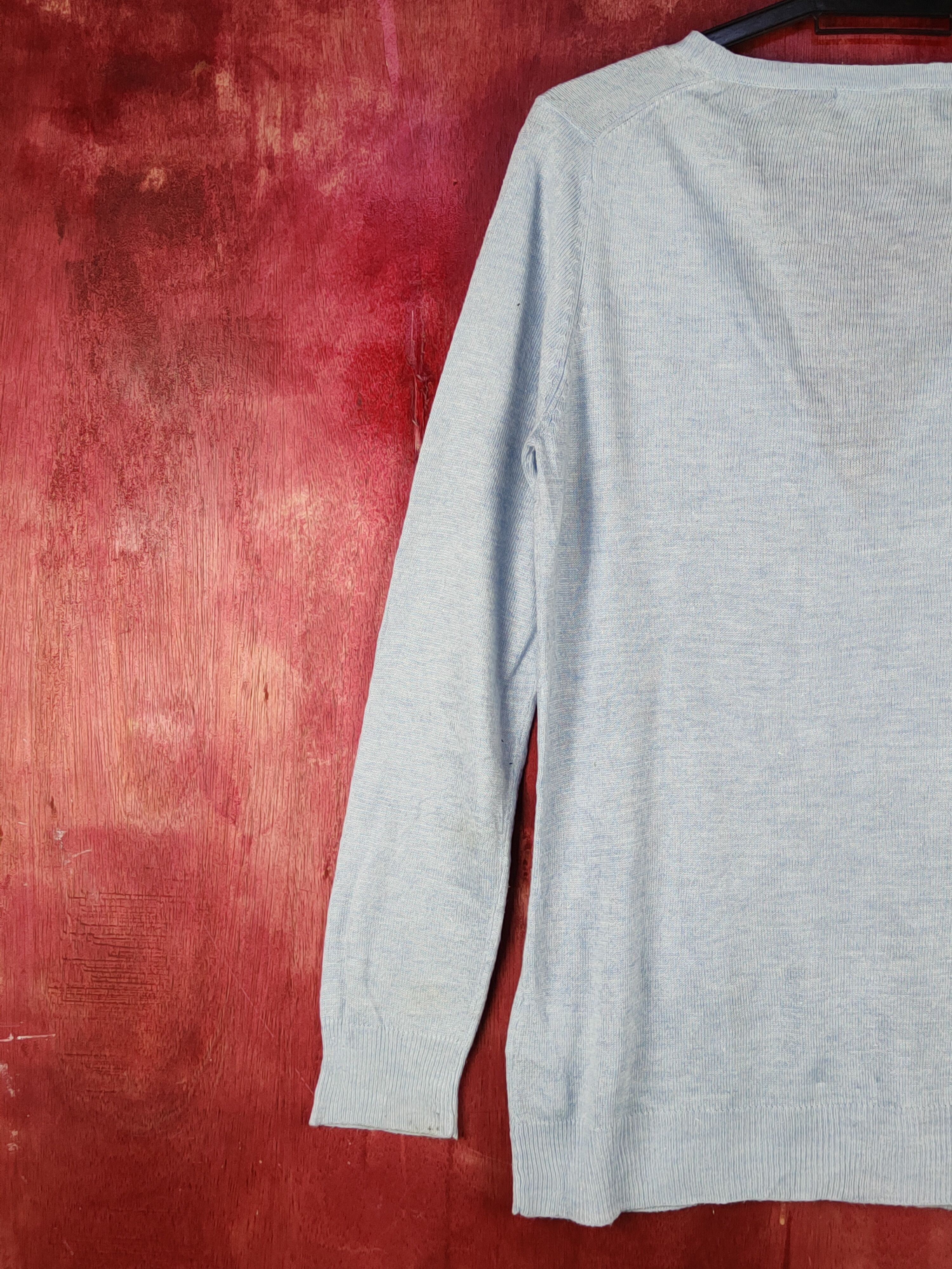 Japanese Brand × Vintage Comfo-Strain vintage Baby Blue Knitwear Cardigan #S1071 Size M / US 6-8 / IT 42-44 - 8 Thumbnail
