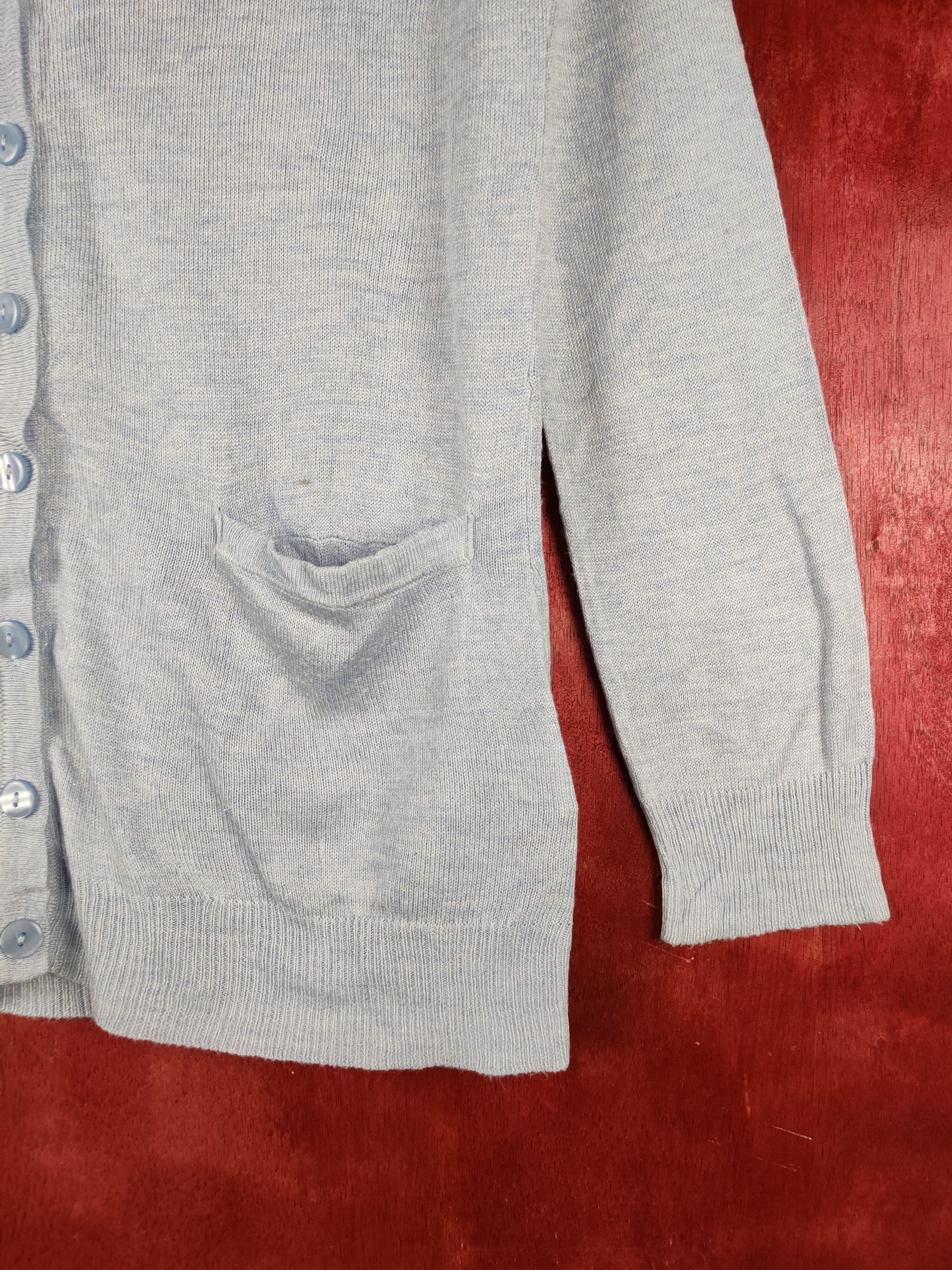 Japanese Brand × Vintage Comfo-Strain vintage Baby Blue Knitwear Cardigan #S1071 Size M / US 6-8 / IT 42-44 - 6 Thumbnail