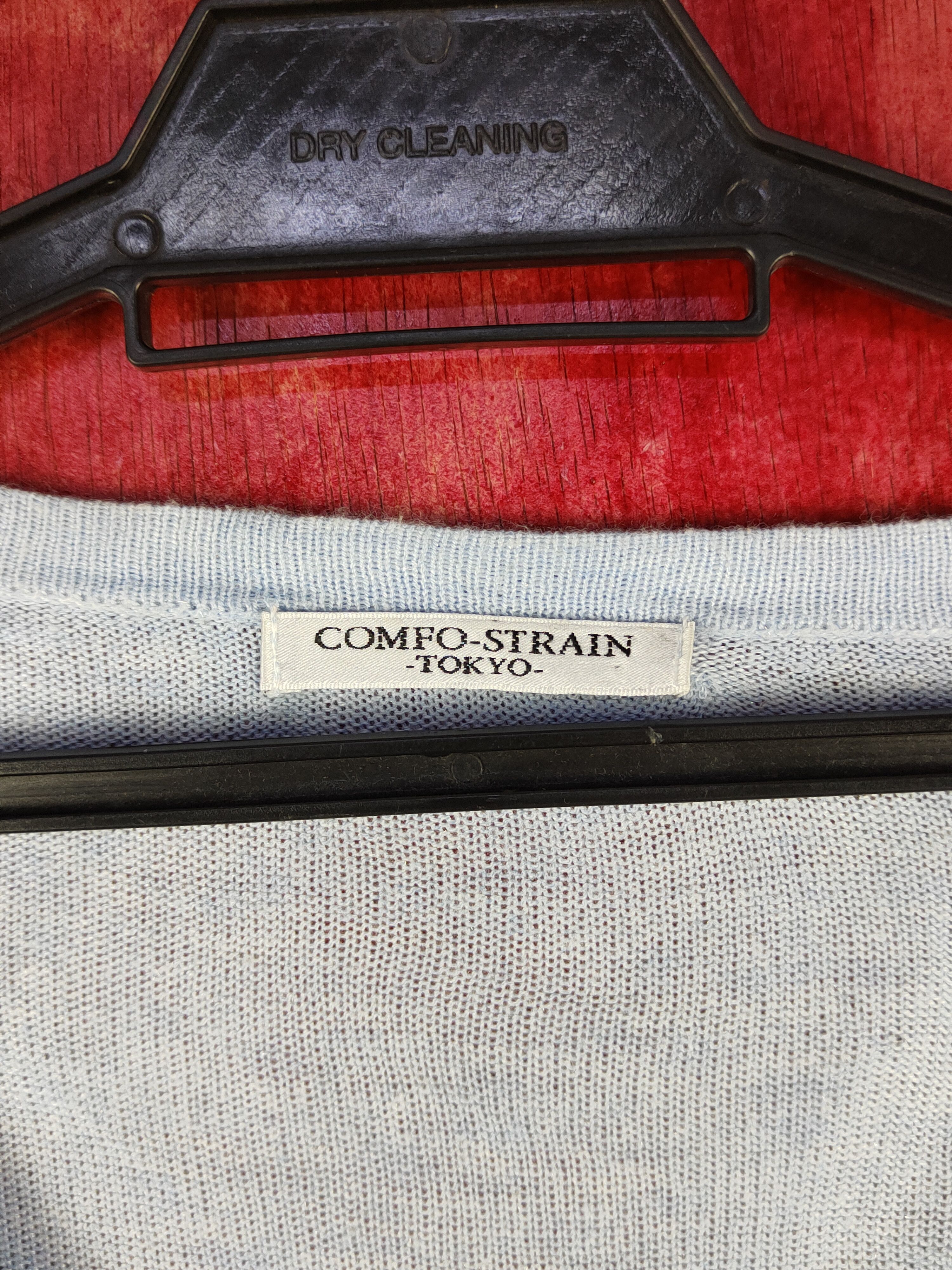Japanese Brand × Vintage Comfo-Strain vintage Baby Blue Knitwear Cardigan #S1071 Size M / US 6-8 / IT 42-44 - 10 Thumbnail