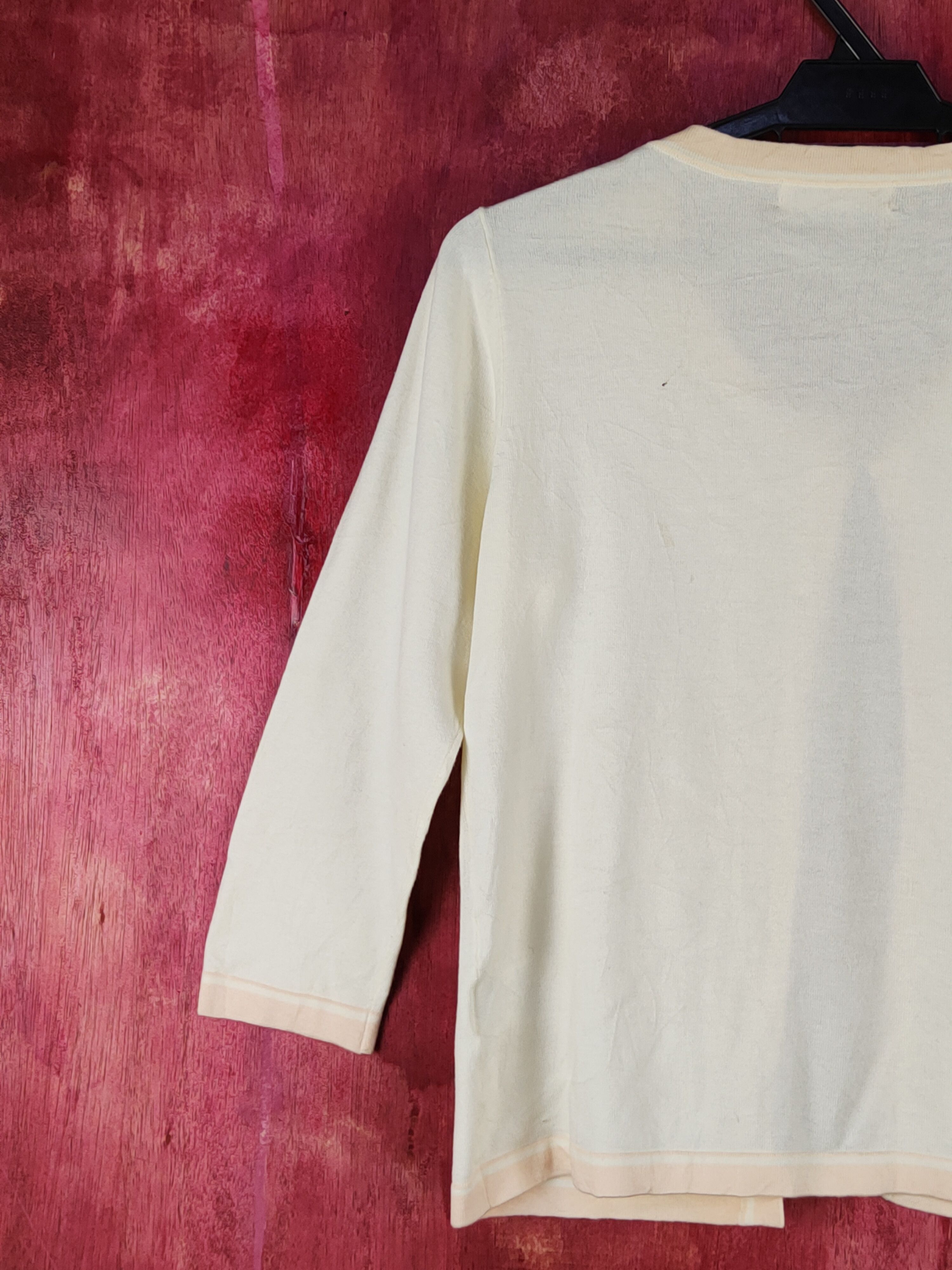 Japanese Brand × Vintage Laissé Passé Soft Yellow Knitwear Cardigan #S1073 Size S / US 4 / IT 40 - 8 Thumbnail