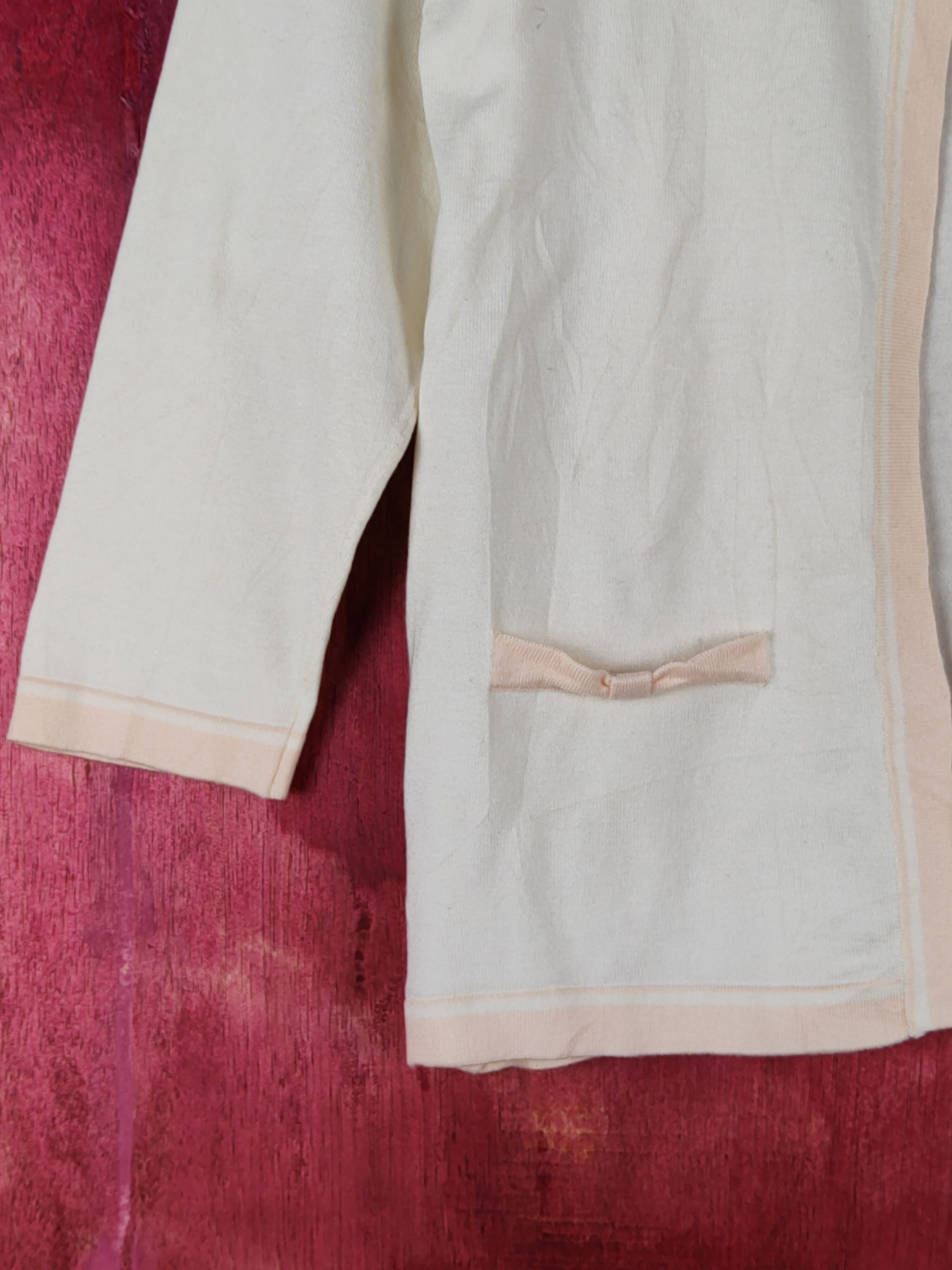 Japanese Brand × Vintage Laissé Passé Soft Yellow Knitwear Cardigan #S1073 Size S / US 4 / IT 40 - 4 Thumbnail