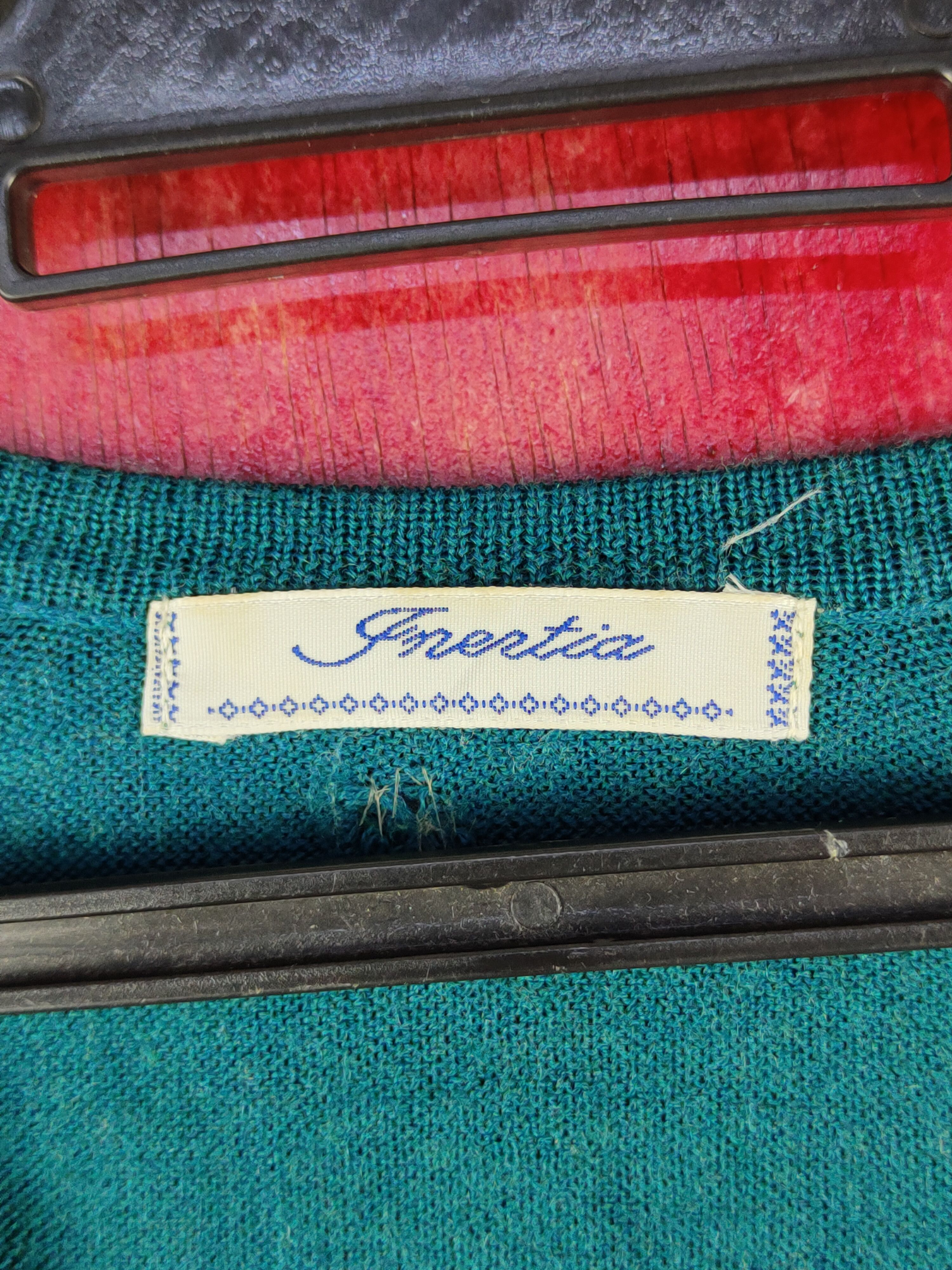 Japanese Brand × Vintage Gnentia Green distressed ripped Knitwear Cardigan #S1074 Size S / US 4 / IT 40 - 10 Thumbnail