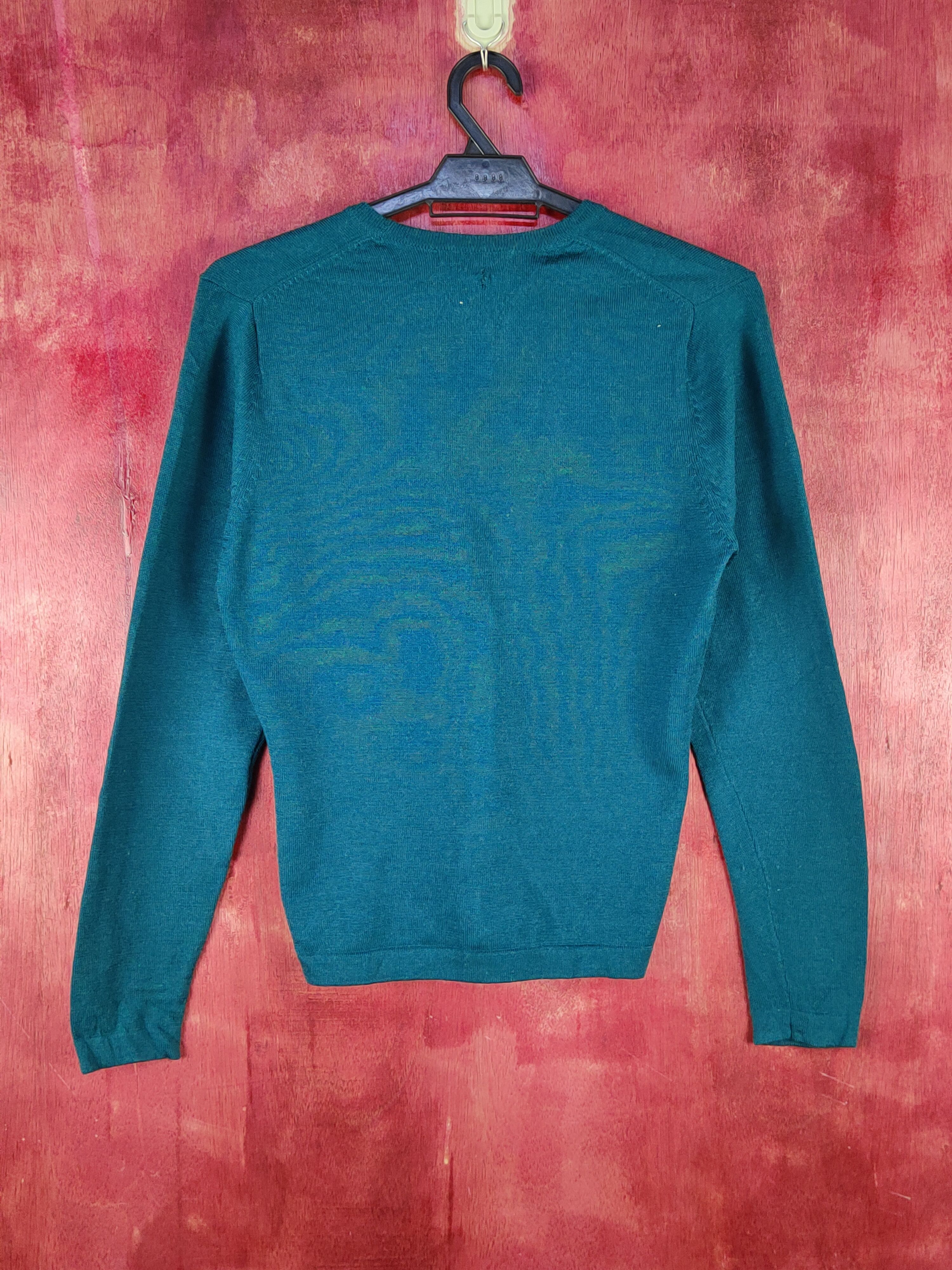 Japanese Brand × Vintage Gnentia Green distressed ripped Knitwear Cardigan #S1074 Size S / US 4 / IT 40 - 6 Thumbnail