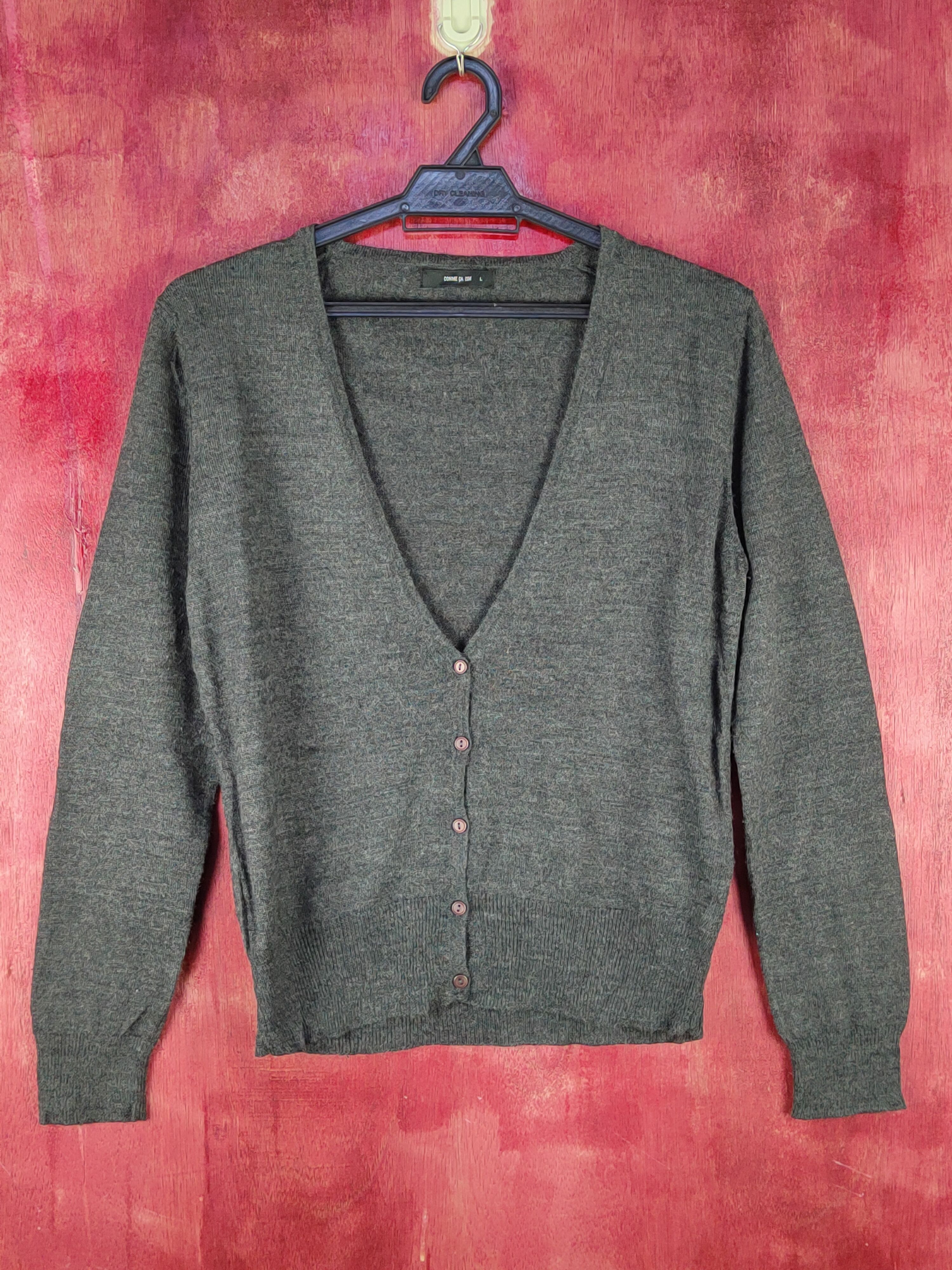 Comme Ca Ism Comme Ca Ism Dark Gray Knitwear Cardigan #S1075 Size L / US 10 / IT 46 - 1 Thumbnail