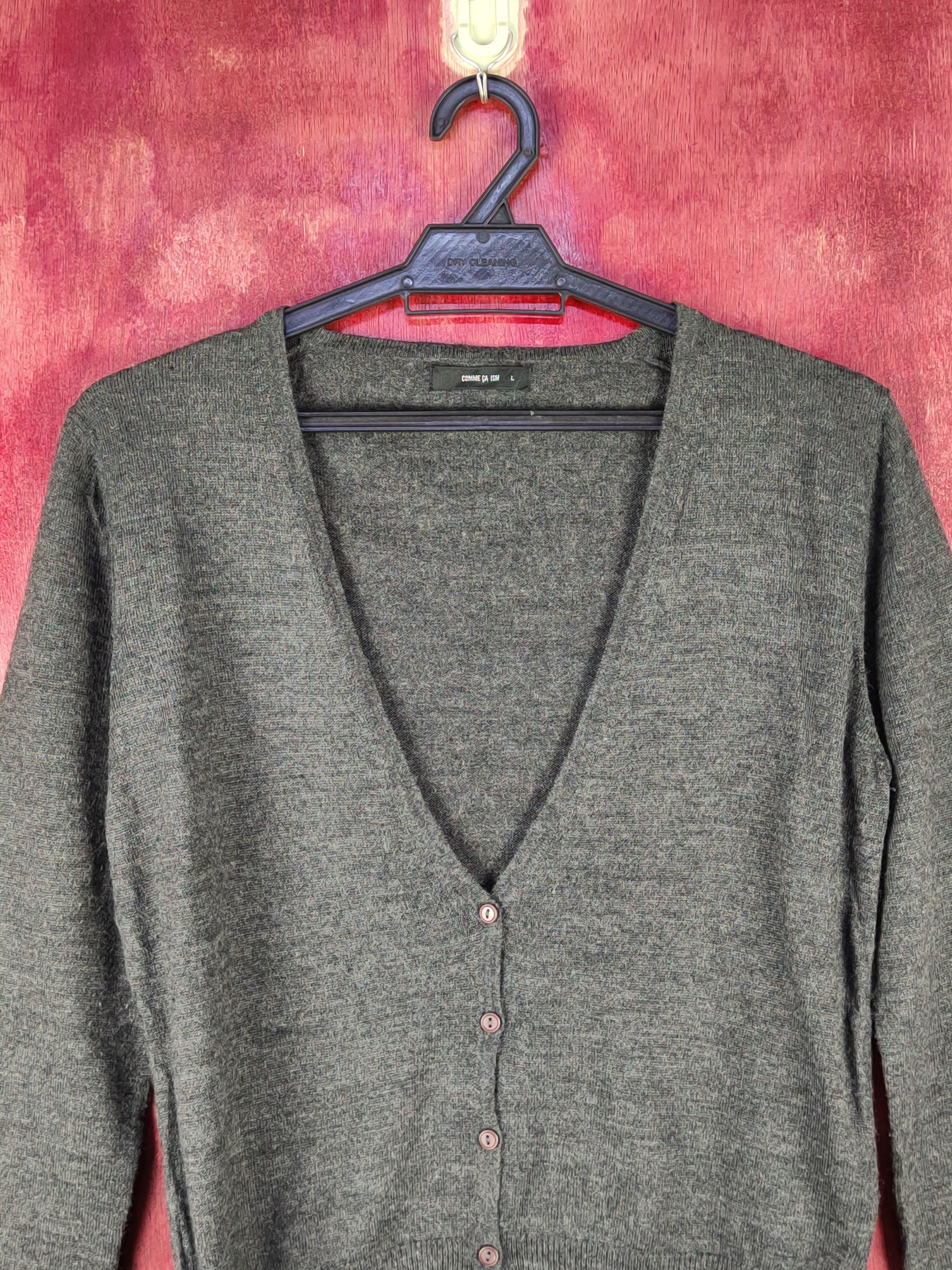 Comme Ca Ism Comme Ca Ism Dark Gray Knitwear Cardigan #S1075 Size L / US 10 / IT 46 - 2 Thumbnail