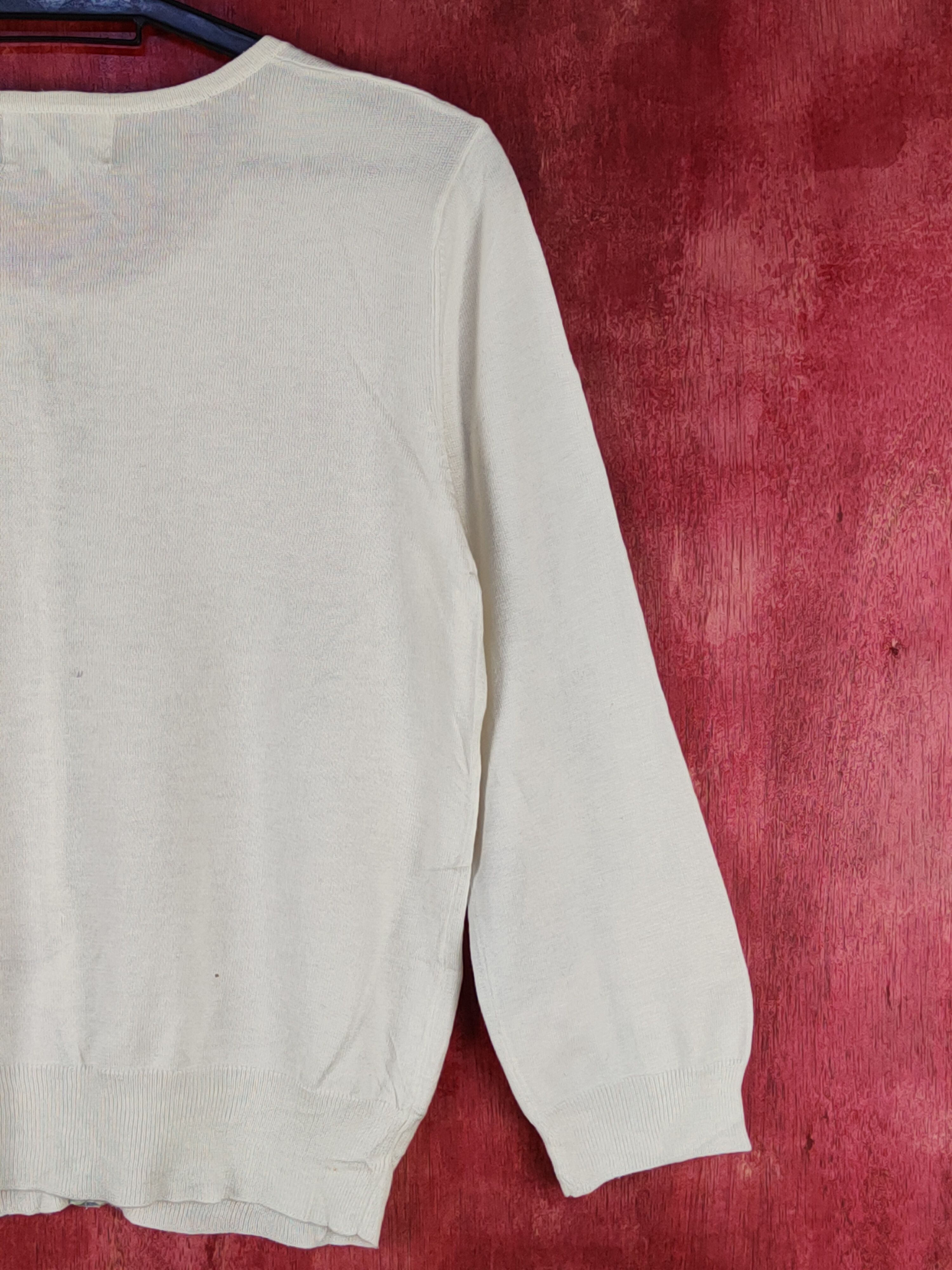 Japanese Brand × Vintage Kumikyoku Ivory Knitwear Cardigan #S1076 Size S / US 4 / IT 40 - 7 Thumbnail