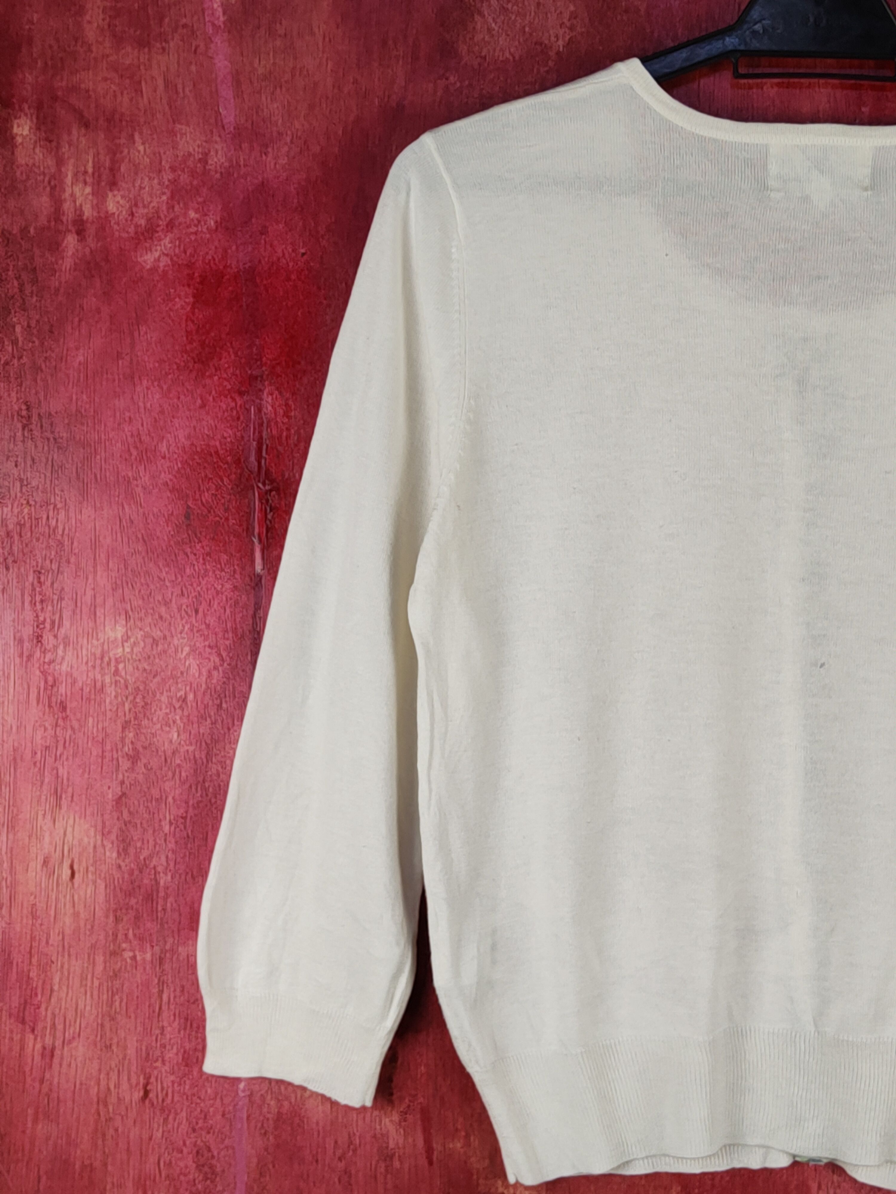 Japanese Brand × Vintage Kumikyoku Ivory Knitwear Cardigan #S1076 Size S / US 4 / IT 40 - 6 Thumbnail