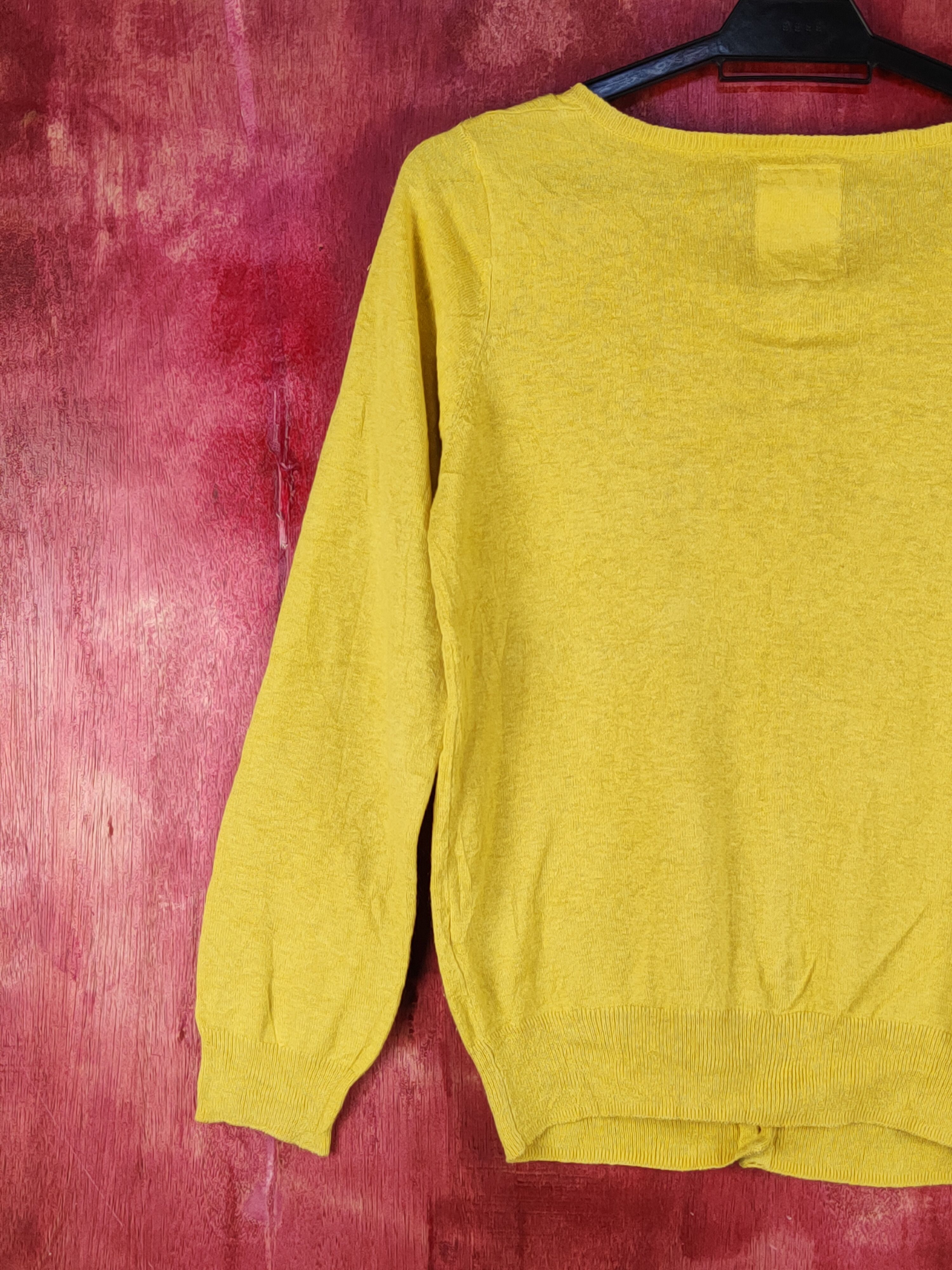 Japanese Brand Blucielo Mustard Knitwear Cardigan #S1077 Size M / US 6-8 / IT 42-44 - 6 Thumbnail