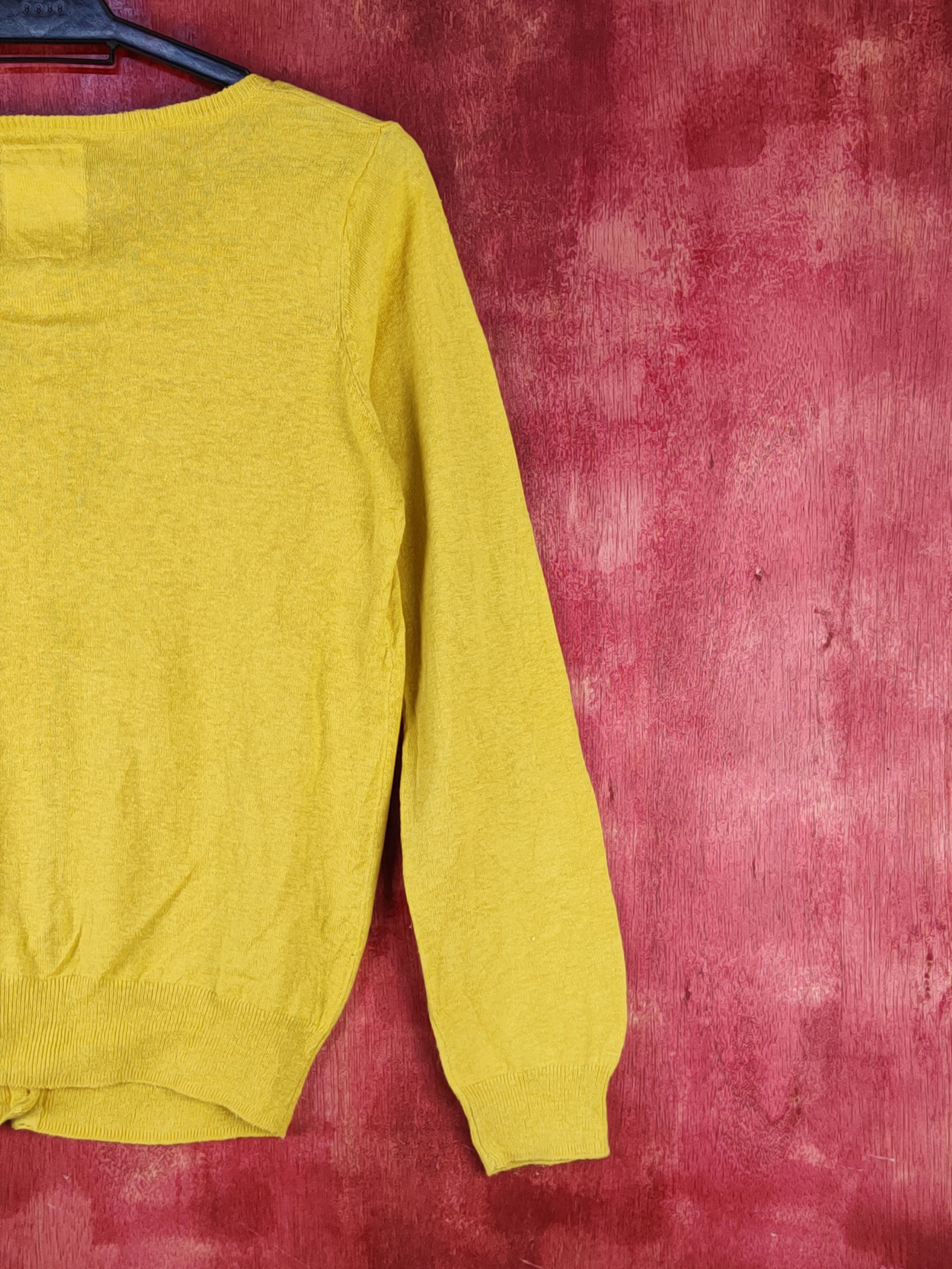 Japanese Brand Blucielo Mustard Knitwear Cardigan #S1077 Size M / US 6-8 / IT 42-44 - 7 Thumbnail