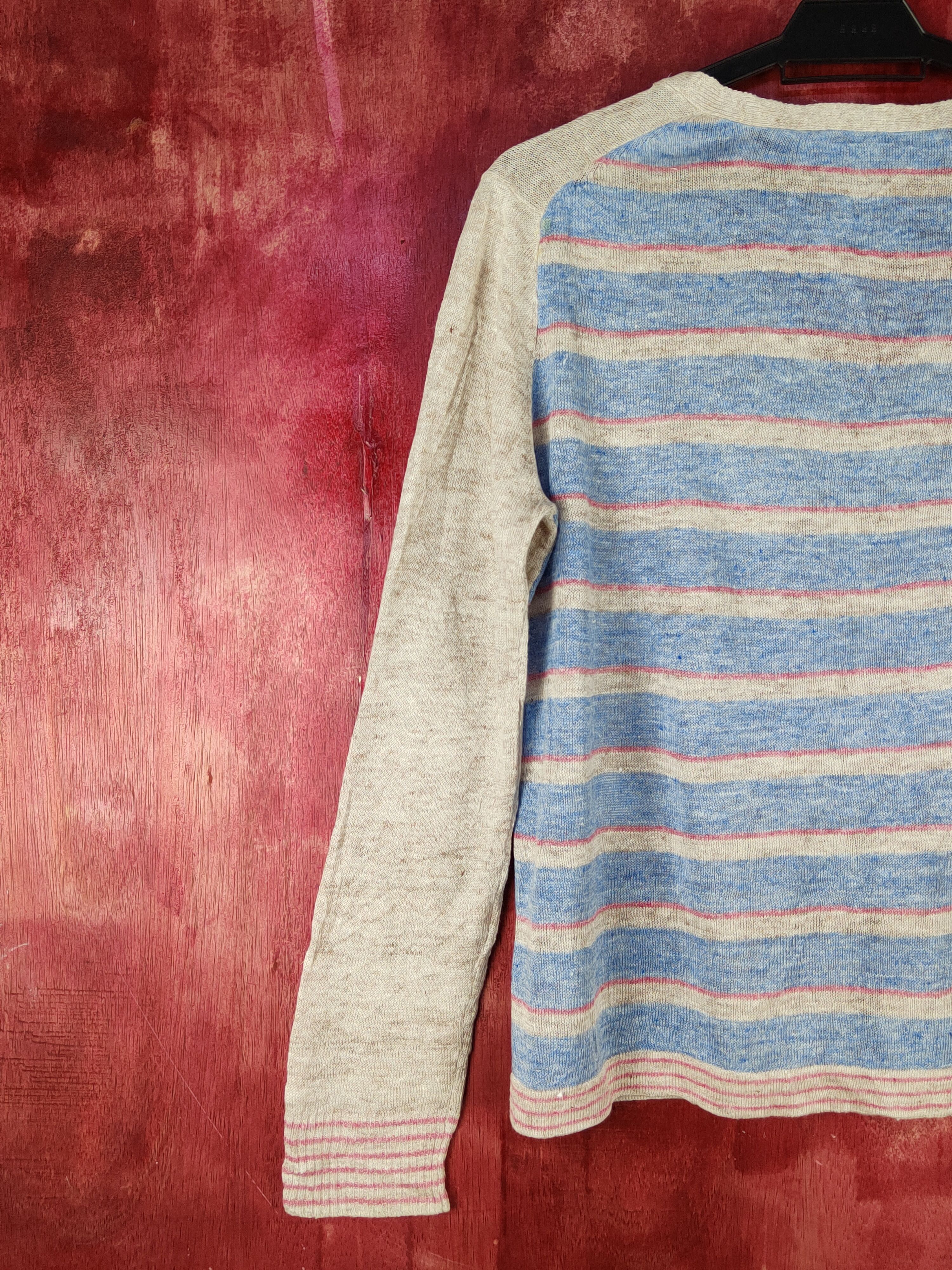 Japanese Brand Eglantine Blue/Gray Knitwear Cardigan #S1078 Size M / US 6-8 / IT 42-44 - 6 Thumbnail