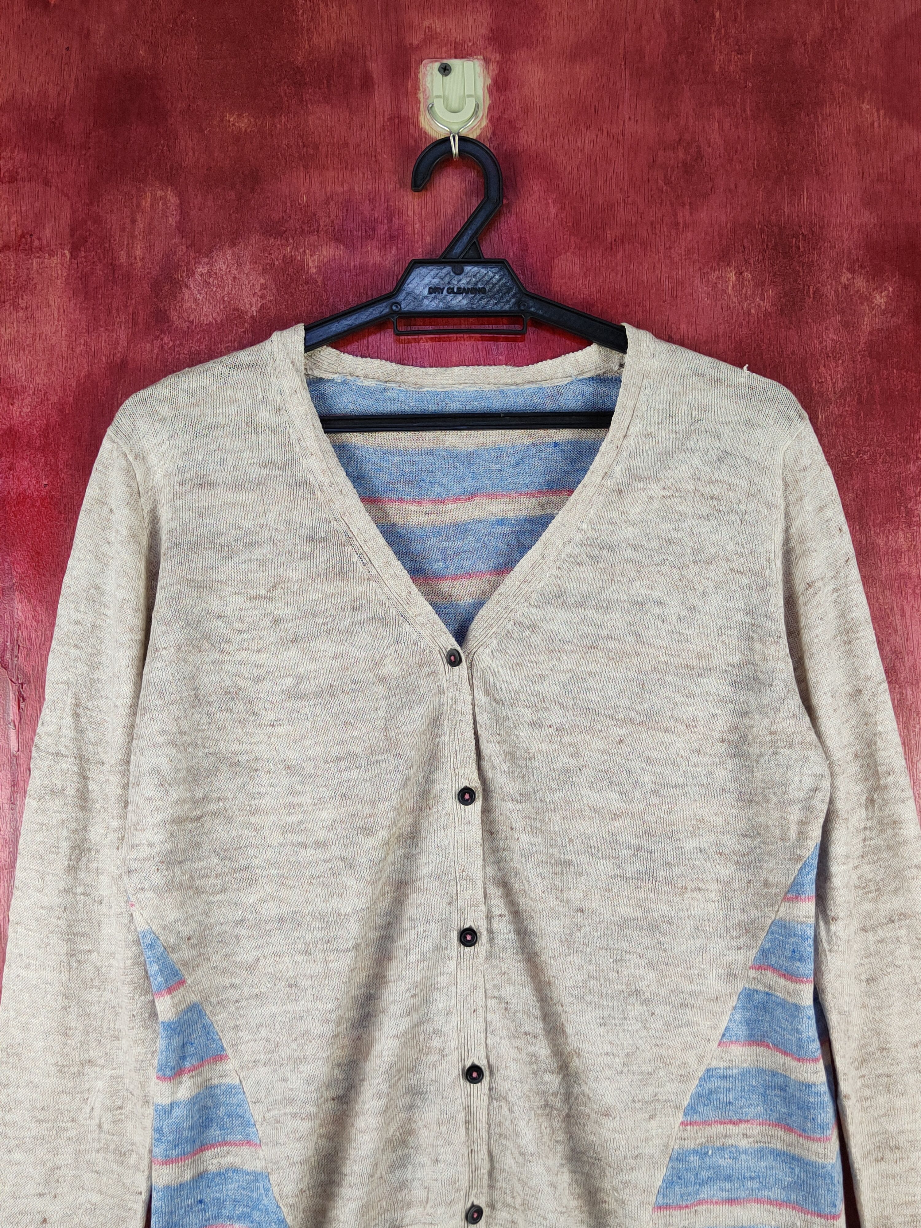 Japanese Brand Eglantine Blue/Gray Knitwear Cardigan #S1078 Size M / US 6-8 / IT 42-44 - 2 Thumbnail