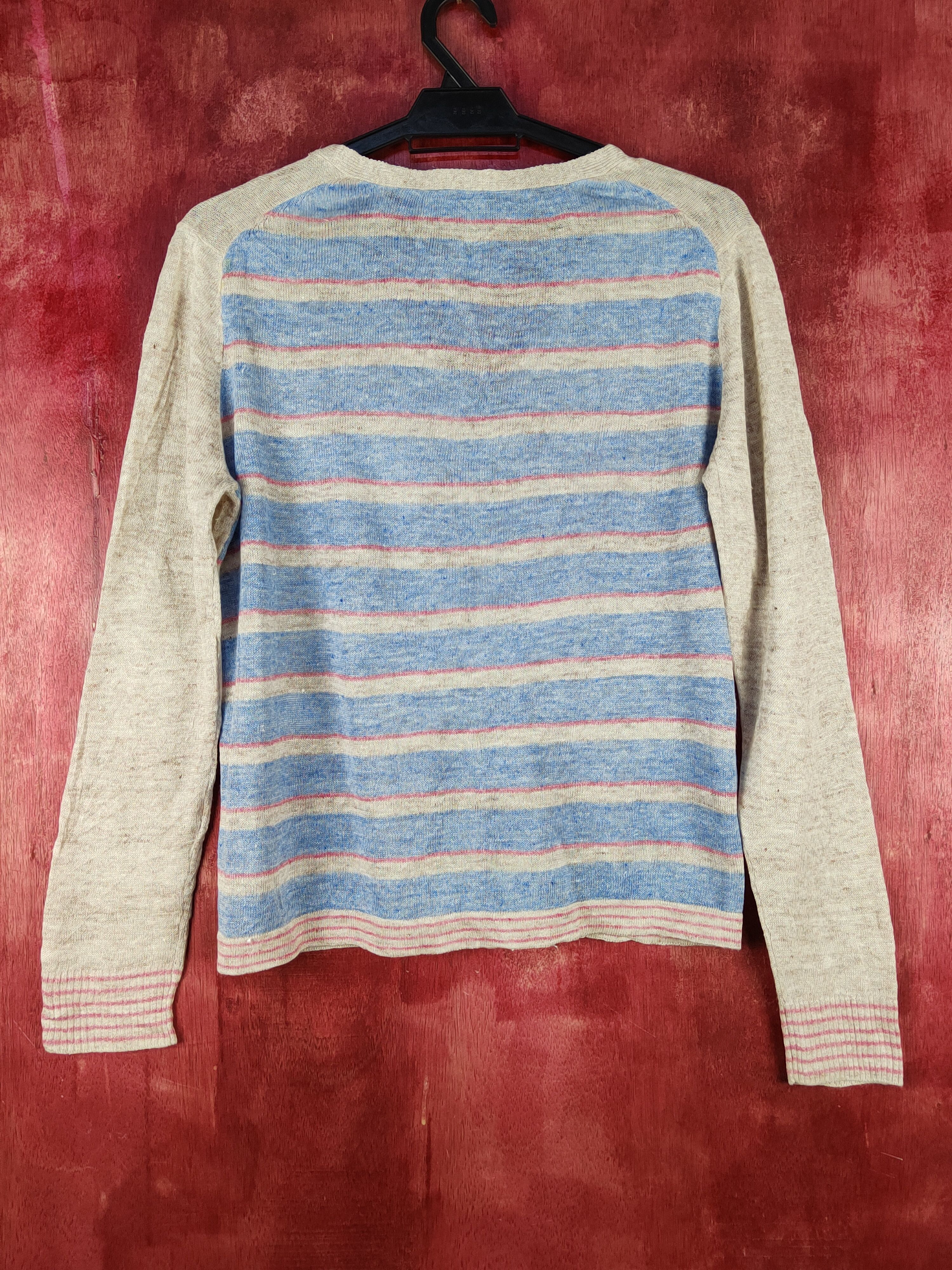 Japanese Brand Eglantine Blue/Gray Knitwear Cardigan #S1078 Size M / US 6-8 / IT 42-44 - 5 Thumbnail