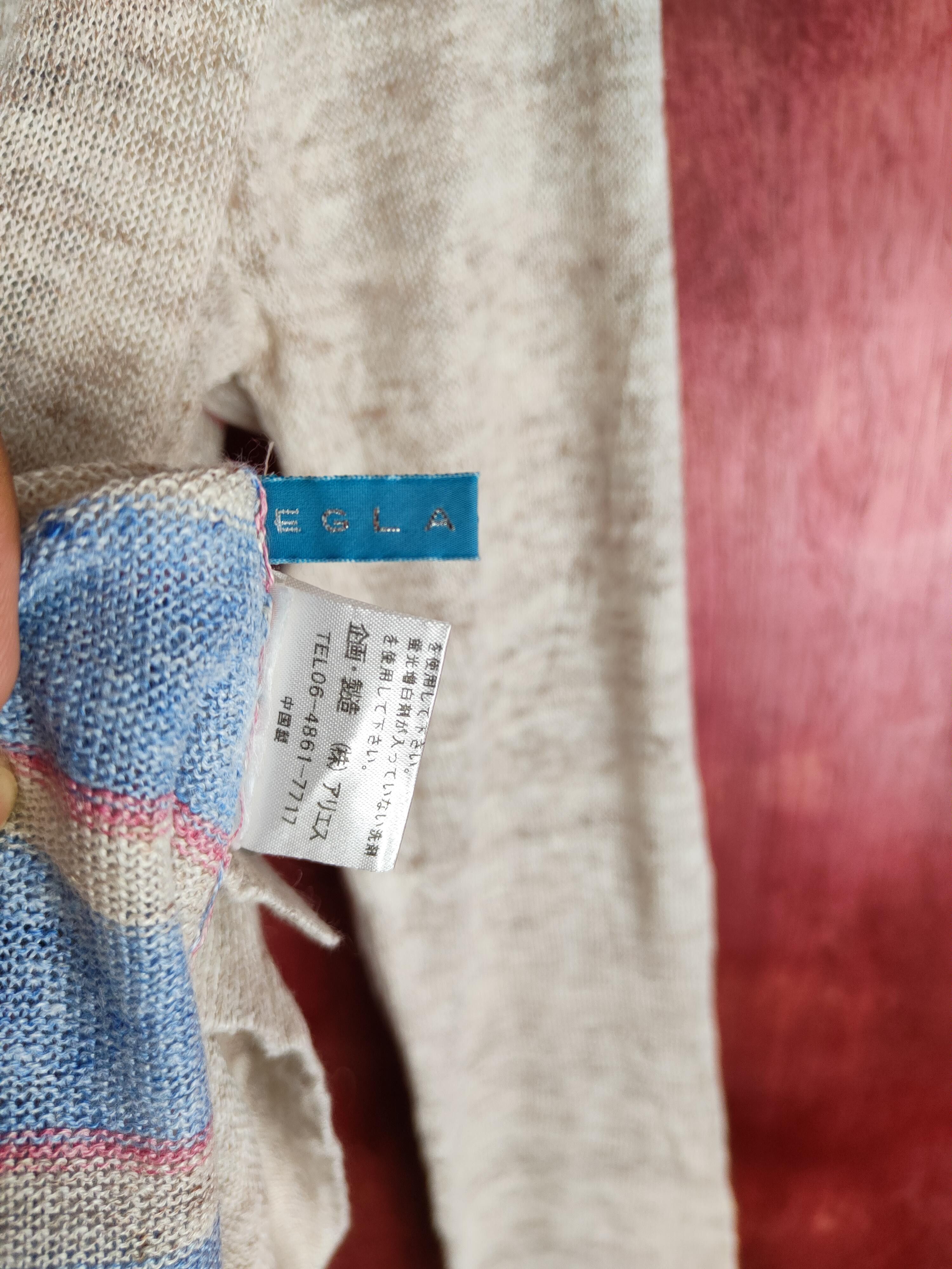 Japanese Brand Eglantine Blue/Gray Knitwear Cardigan #S1078 Size M / US 6-8 / IT 42-44 - 8 Thumbnail