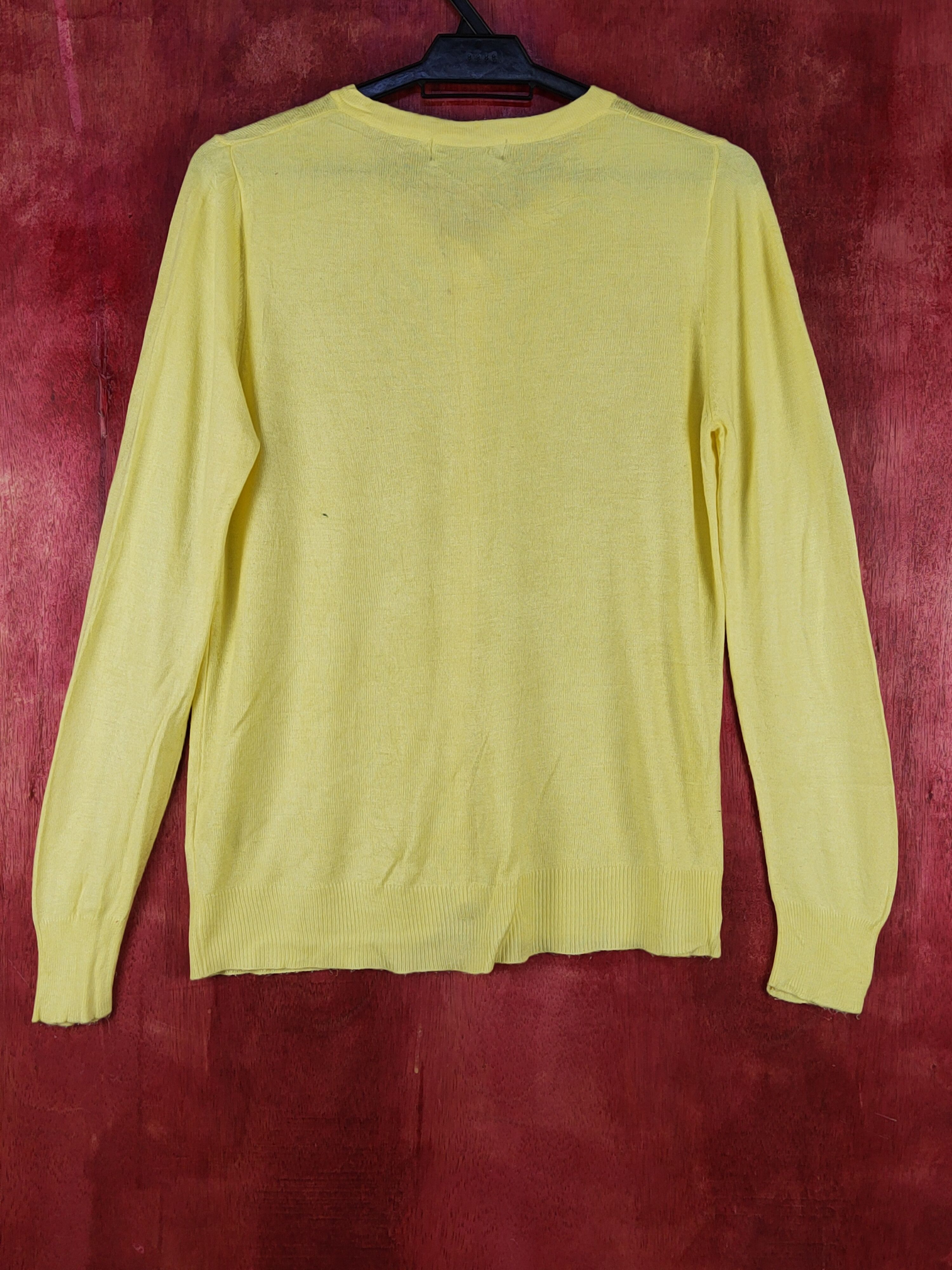 Japanese Brand Kobe Lettuce Yellow Knitwear Cardigan #S1079 Size M / US 6-8 / IT 42-44 - 6 Thumbnail