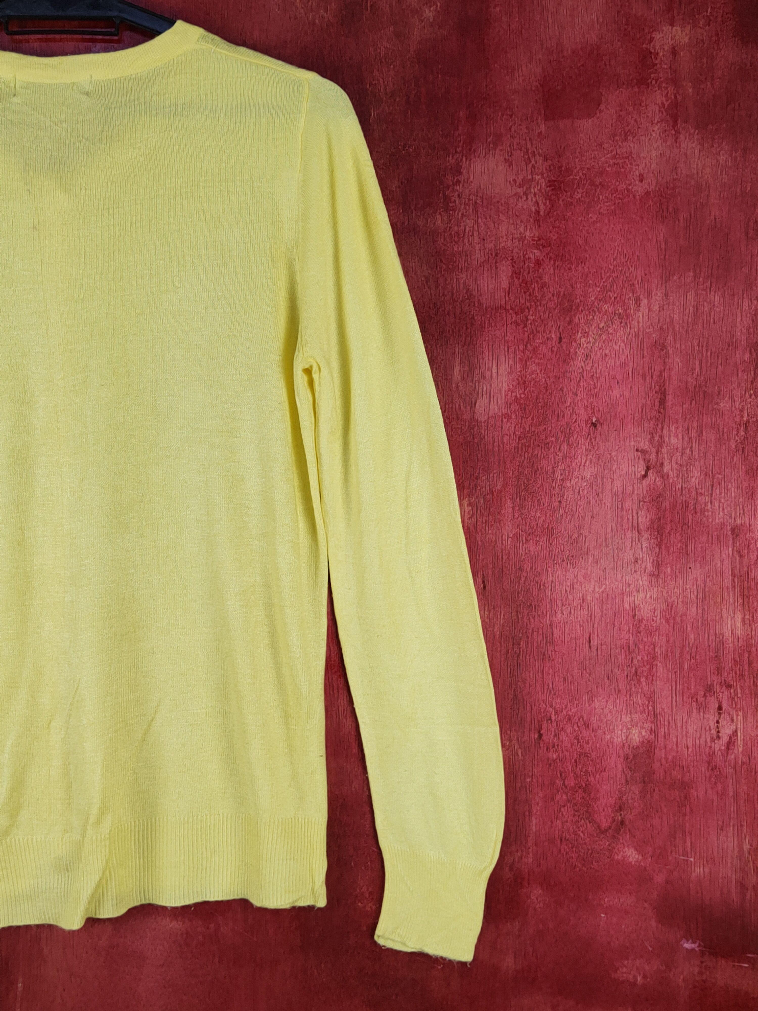 Japanese Brand Kobe Lettuce Yellow Knitwear Cardigan #S1079 Size M / US 6-8 / IT 42-44 - 8 Thumbnail