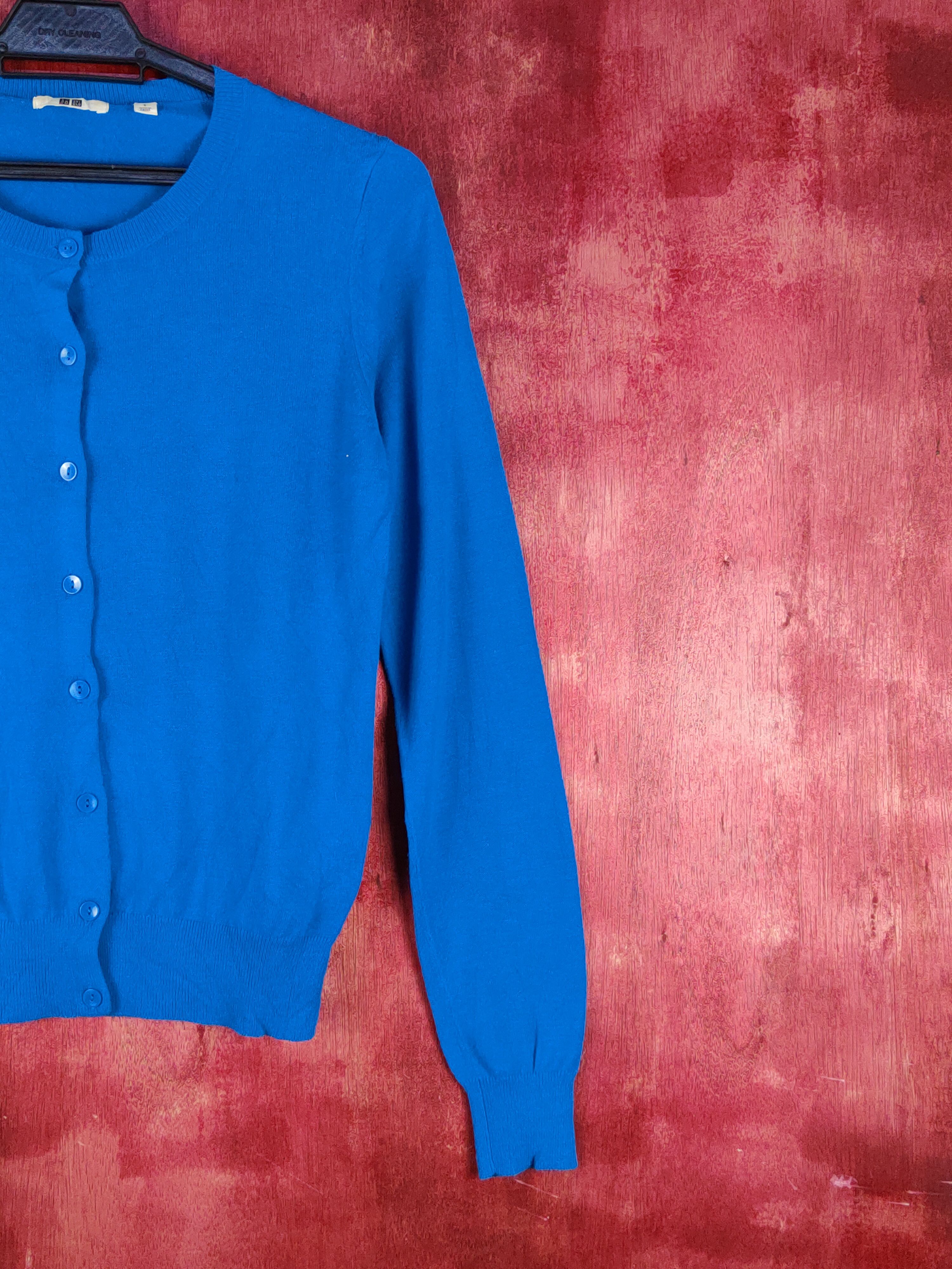 Japanese Brand Uniqlo Blue Knitwear Cardigan japan vintage #S1081 Size S / US 4 / IT 40 - 4 Thumbnail