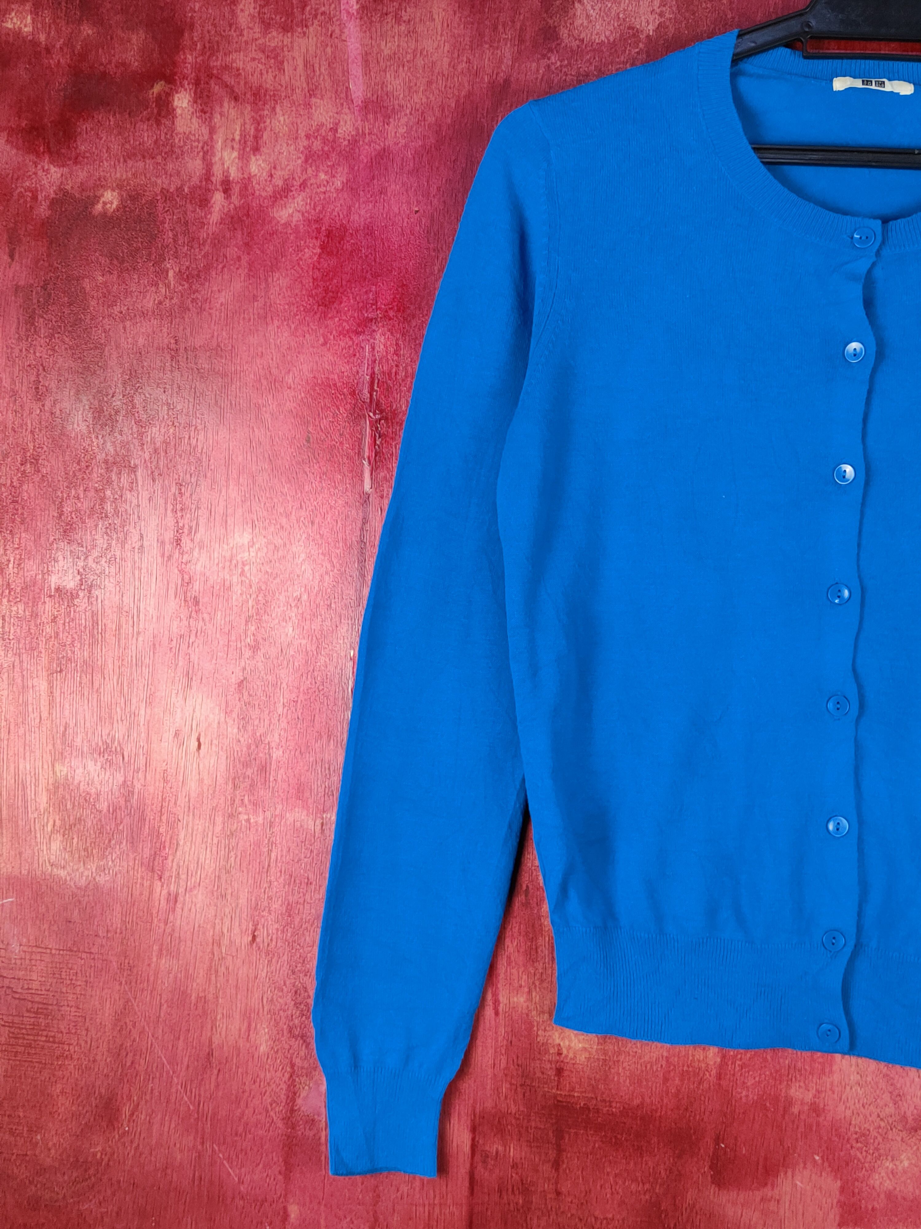 Japanese Brand Uniqlo Blue Knitwear Cardigan japan vintage #S1081 Size S / US 4 / IT 40 - 3 Thumbnail