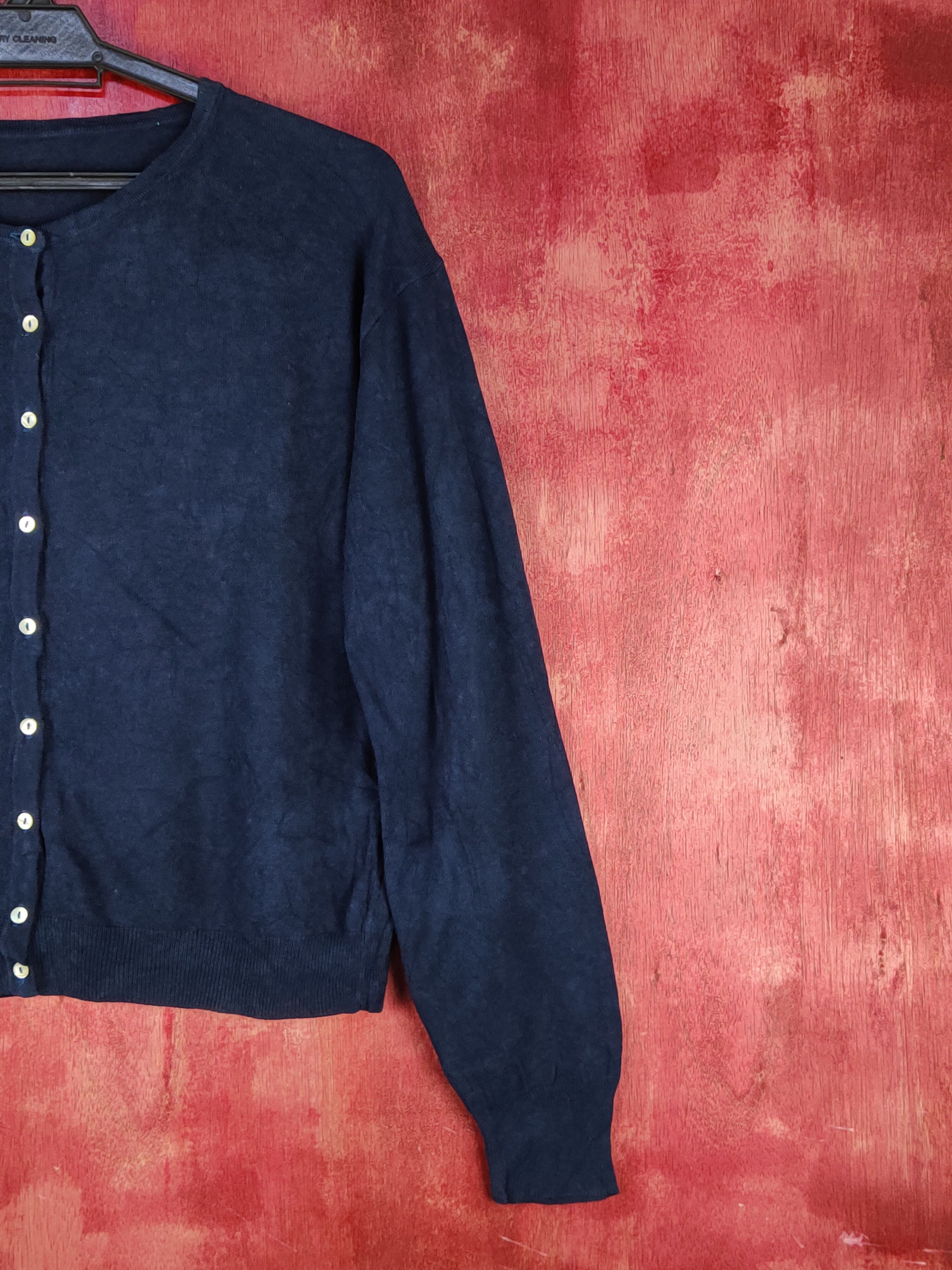 Japanese Brand Earth Mucis & Ecology Navy Knitwear Crop Tops #S1082 Size M / US 6-8 / IT 42-44 - 4 Thumbnail