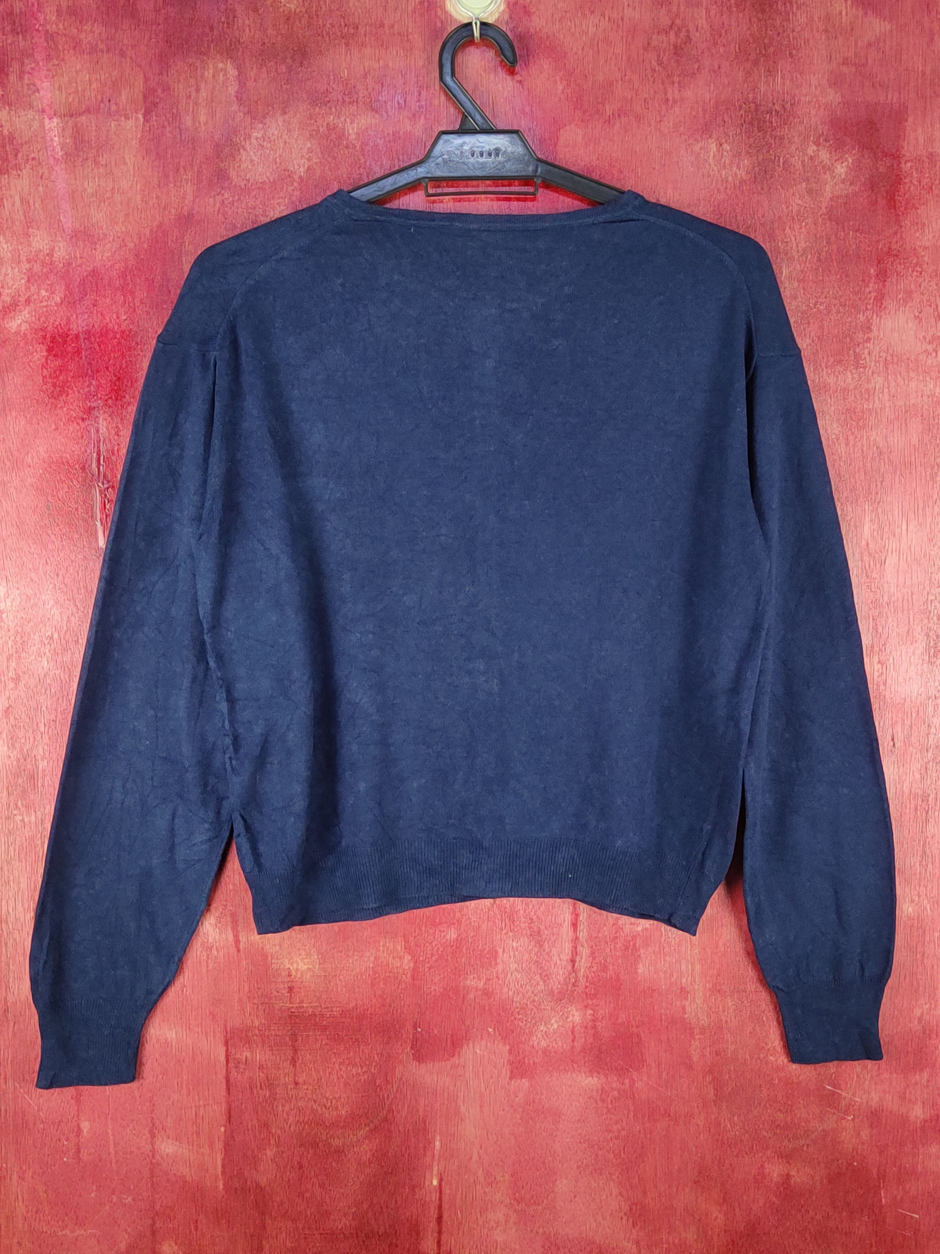 Japanese Brand Earth Mucis & Ecology Navy Knitwear Crop Tops #S1082 Size M / US 6-8 / IT 42-44 - 5 Thumbnail
