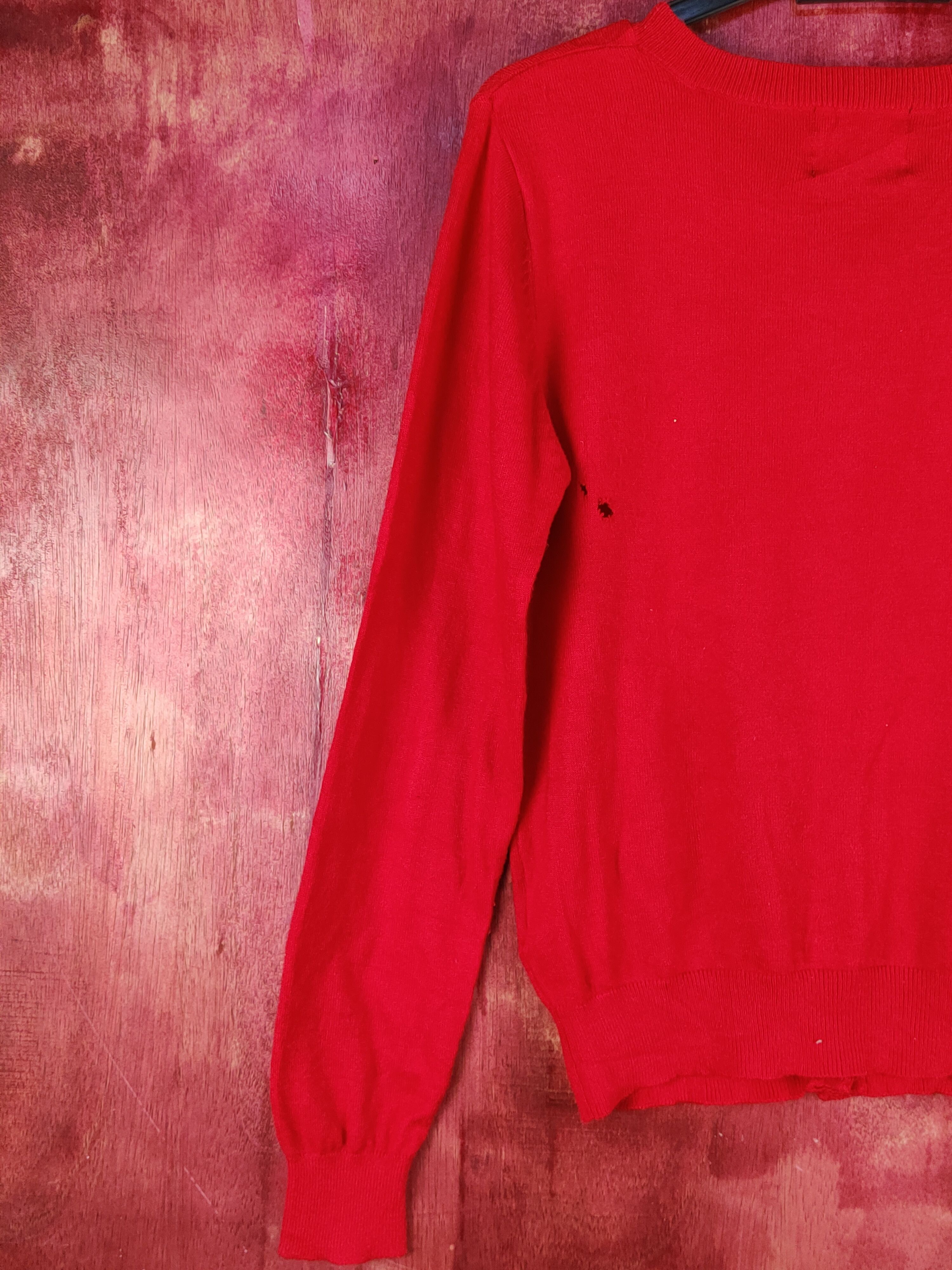 Cartoon Network Sorridere-Hello Kitty Red Knitwear Cardigan #S1083 Size M / US 6-8 / IT 42-44 - 6 Thumbnail