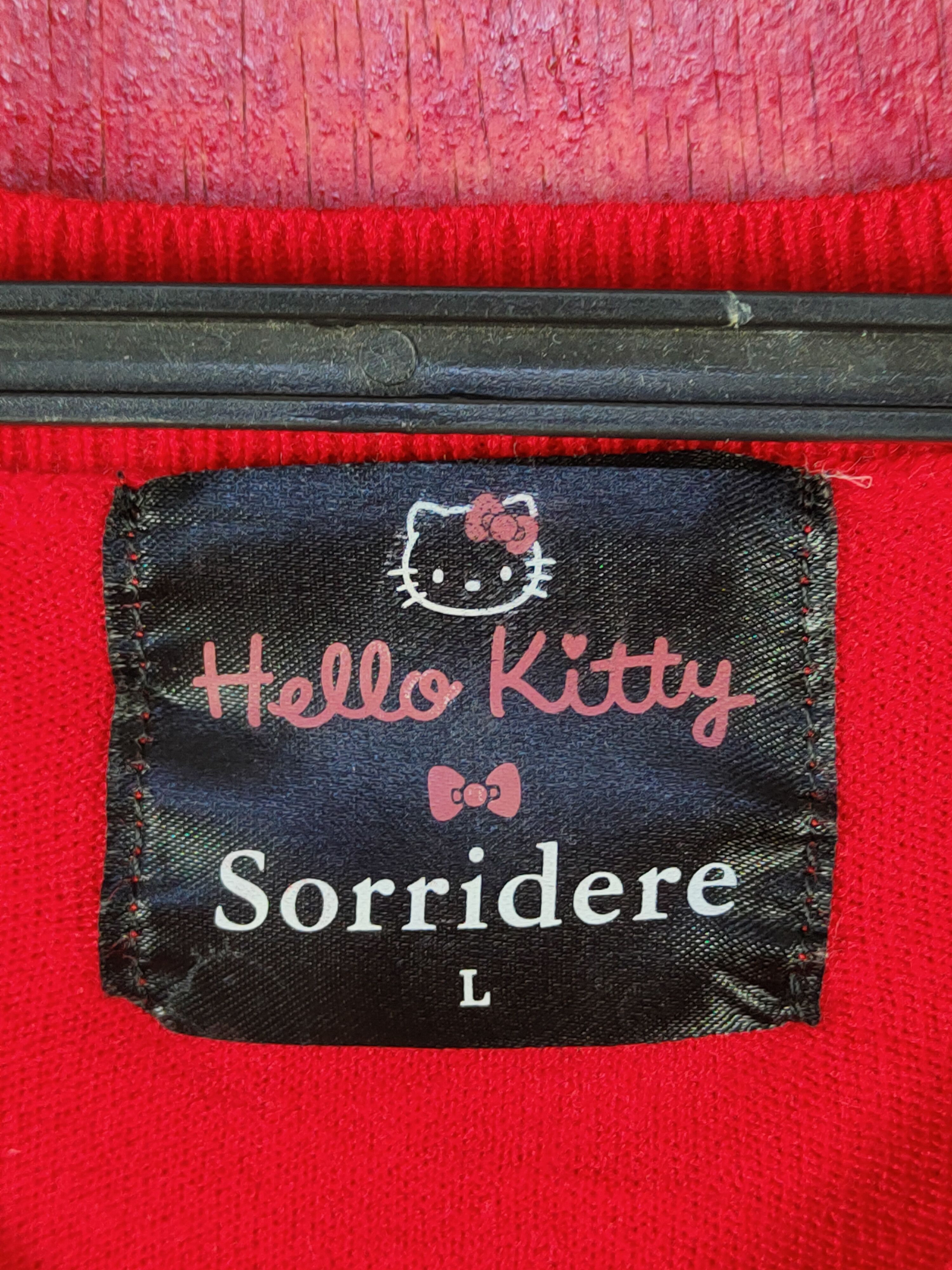 Cartoon Network Sorridere-Hello Kitty Red Knitwear Cardigan #S1083 Size M / US 6-8 / IT 42-44 - 9 Thumbnail