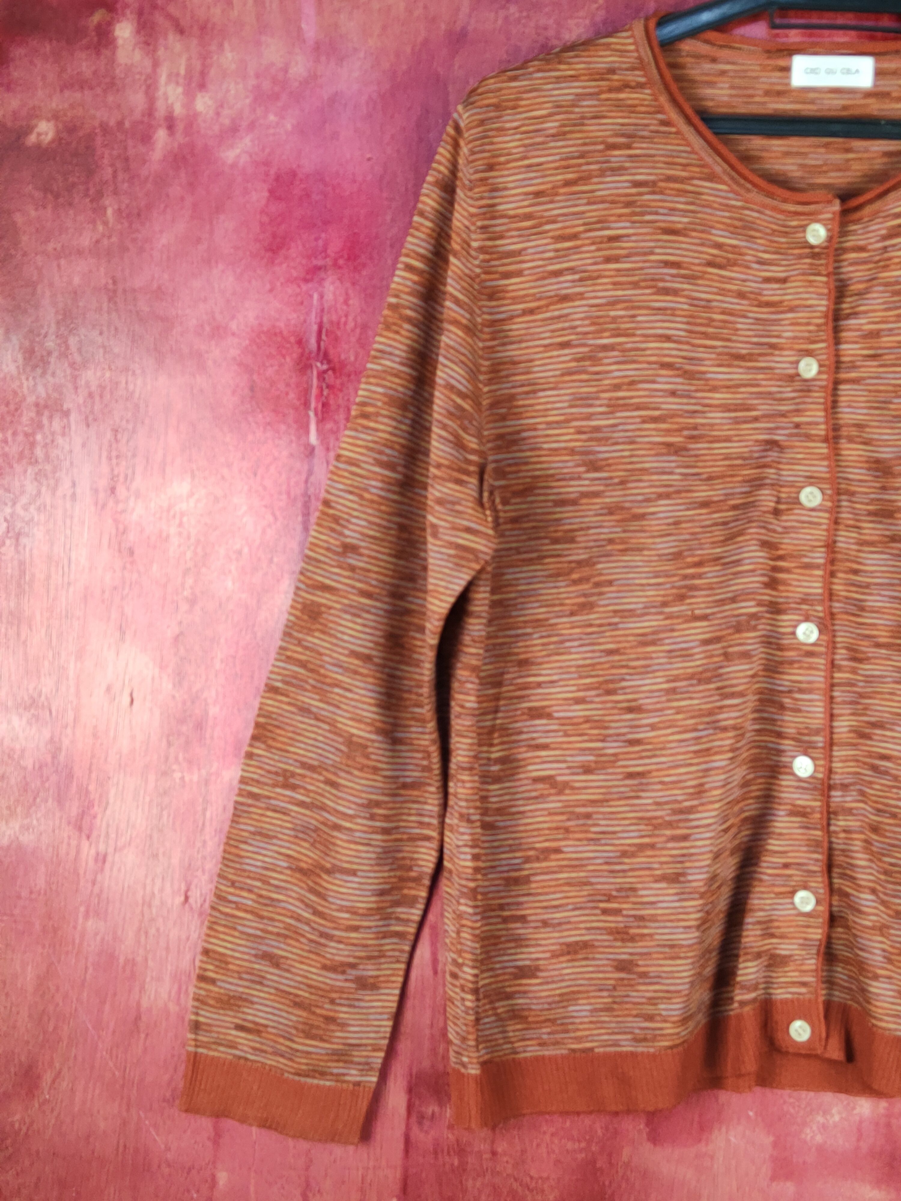 Japanese Brand Ceci Ou Cela Brown vintage Knitwear Cardigan #S1084 Size M / US 6-8 / IT 42-44 - 3 Thumbnail